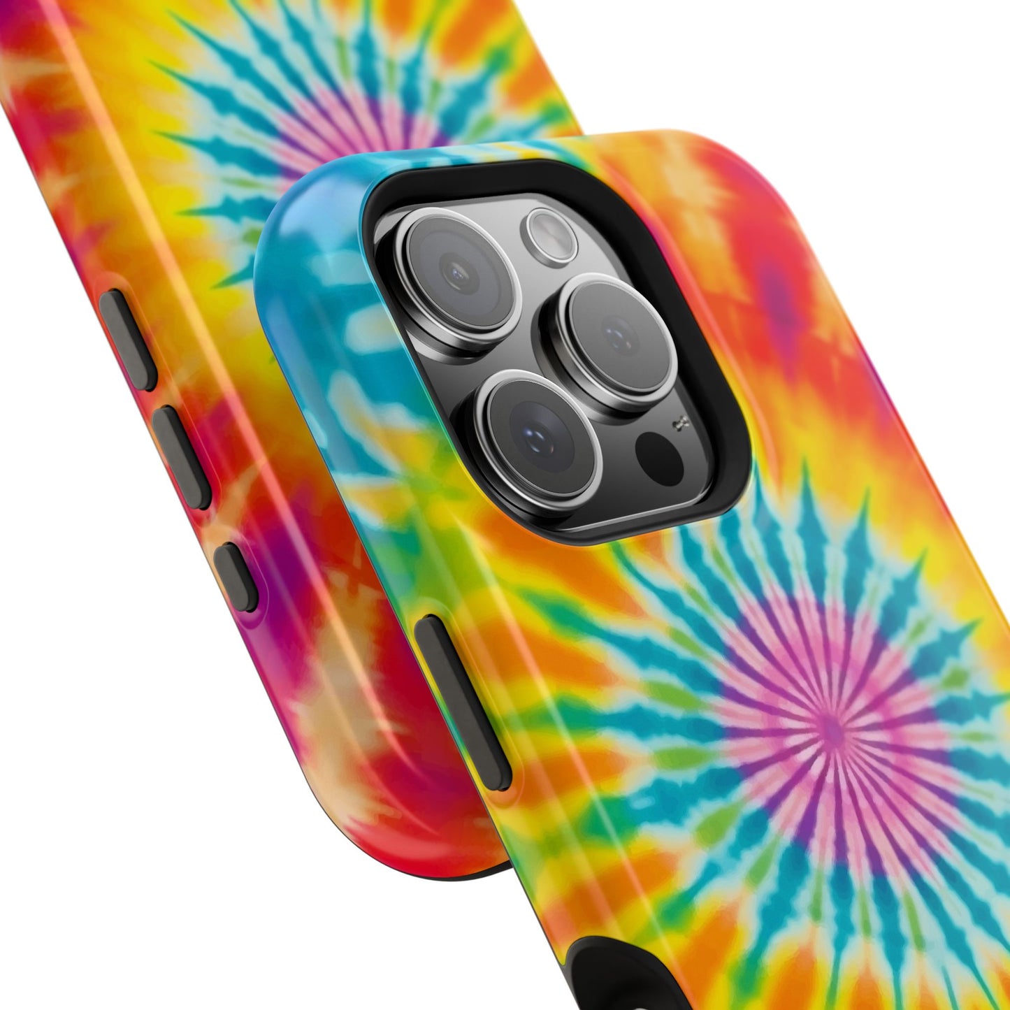 Colorful Tie-Dye Impact-Resistant Phone Case, Tie-Dye Phone Cover, Fun Phone Protection, Vibrant Gift for Teens, Festival Essential