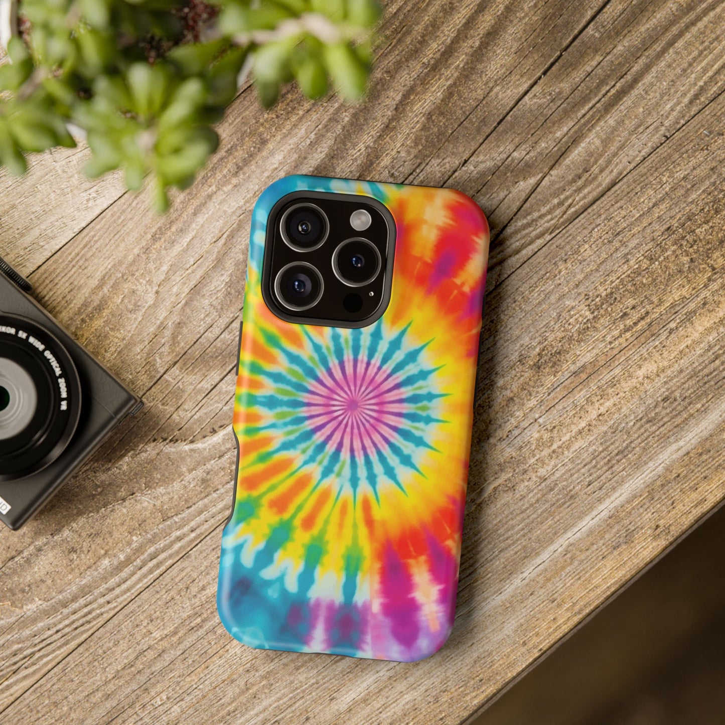 Colorful Tie-Dye Impact-Resistant Phone Case, Tie-Dye Phone Cover, Fun Phone Protection, Vibrant Gift for Teens, Festival Essential