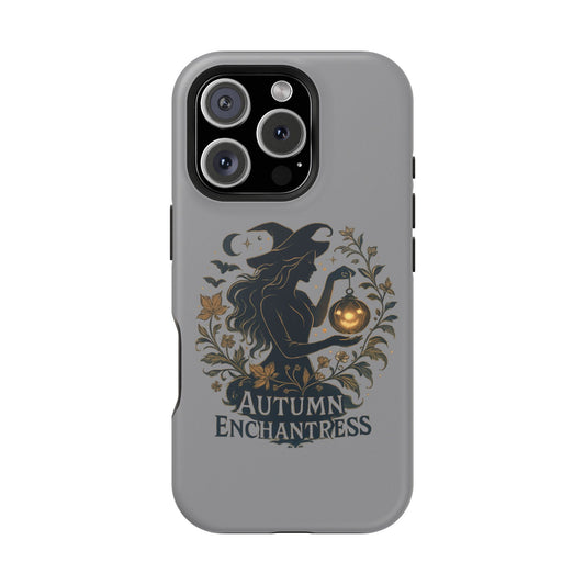 Autumn Enchantress Impact Resistant Phone Case, Fall Aesthetic Phone Cover, Witch-Inspired, Unique Gift for Her, Halloween Accessory