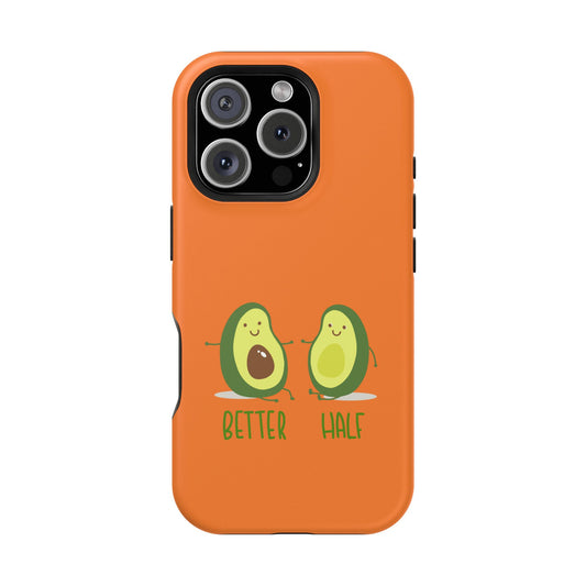 Avocado Better Half Impact Resistant Phone Case, Cute Smartphone Cover