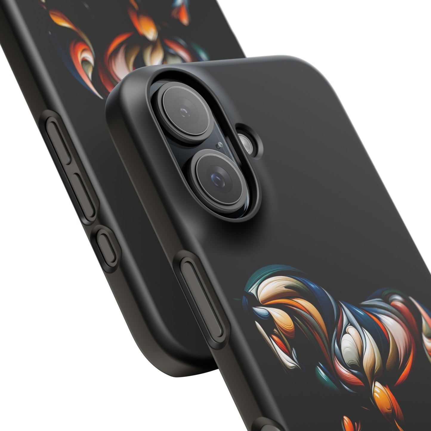 Artistic Horse Phone Case, Unique Animal Design Cover, Modern Black Phone Protector, Gift for Horse Lovers, Trendy Mobile Accessory