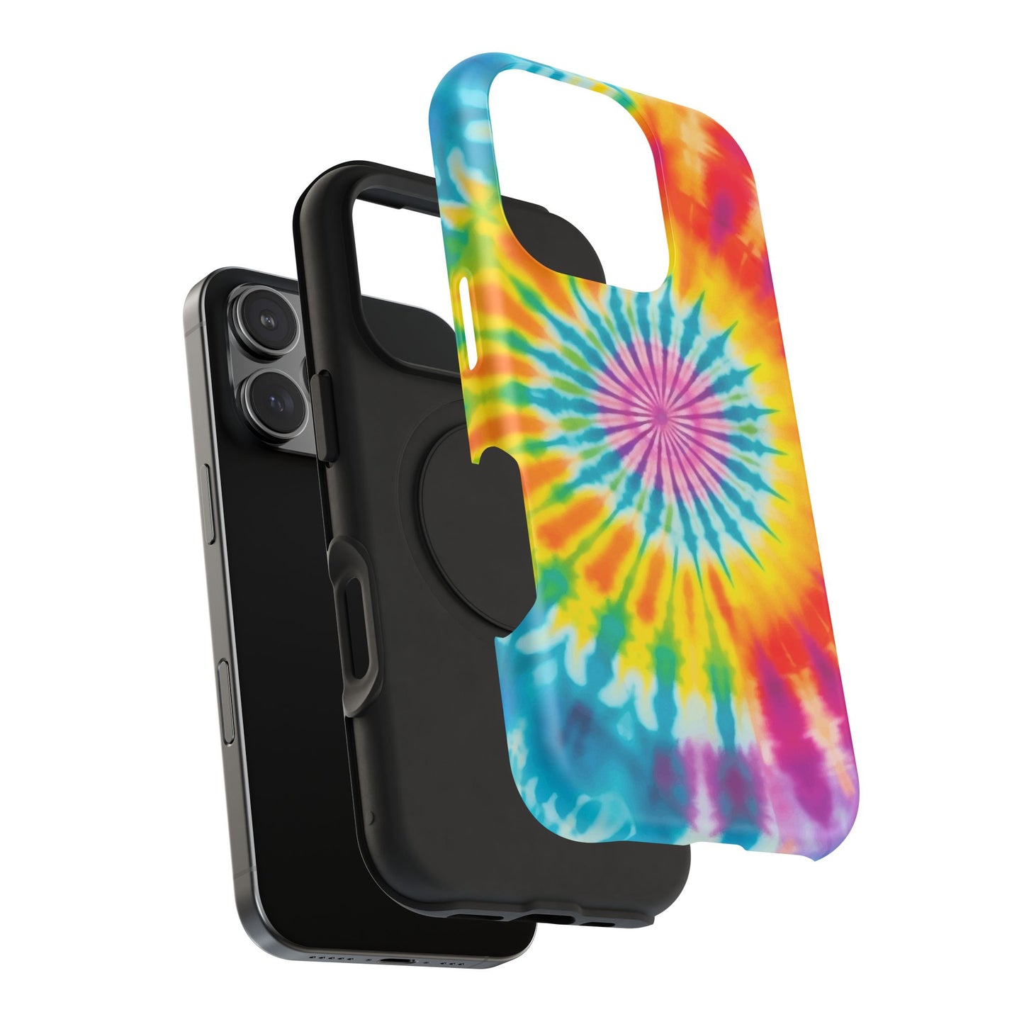 Colorful Tie-Dye Impact-Resistant Phone Case, Tie-Dye Phone Cover, Fun Phone Protection, Vibrant Gift for Teens, Festival Essential