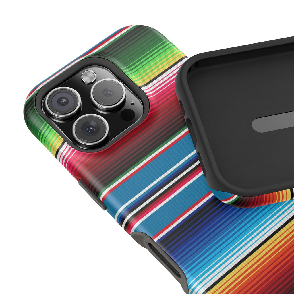 Sarape Striped Phone Case | Impact-Resistant