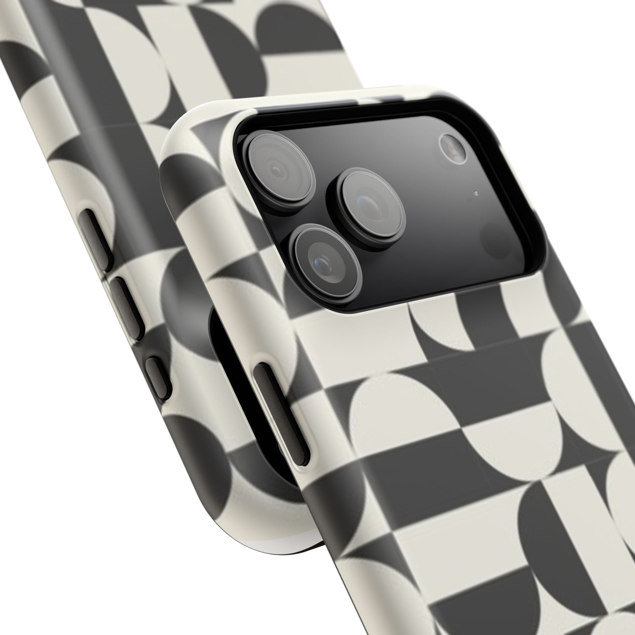Black and White Design Impact-Resistant Case