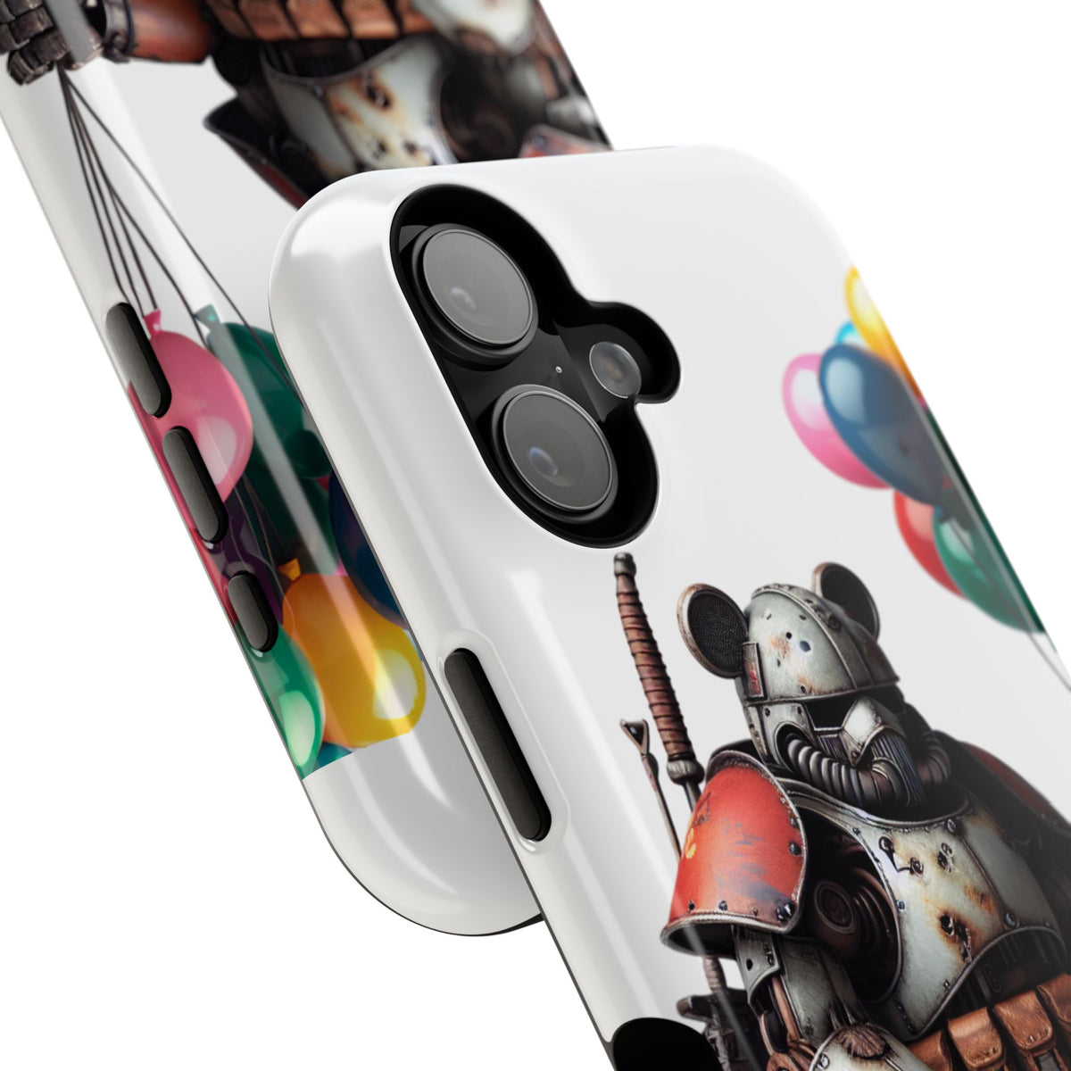 Armored Bear with Balloons Impact-Resistant Galaxy Cute Phone Cases
