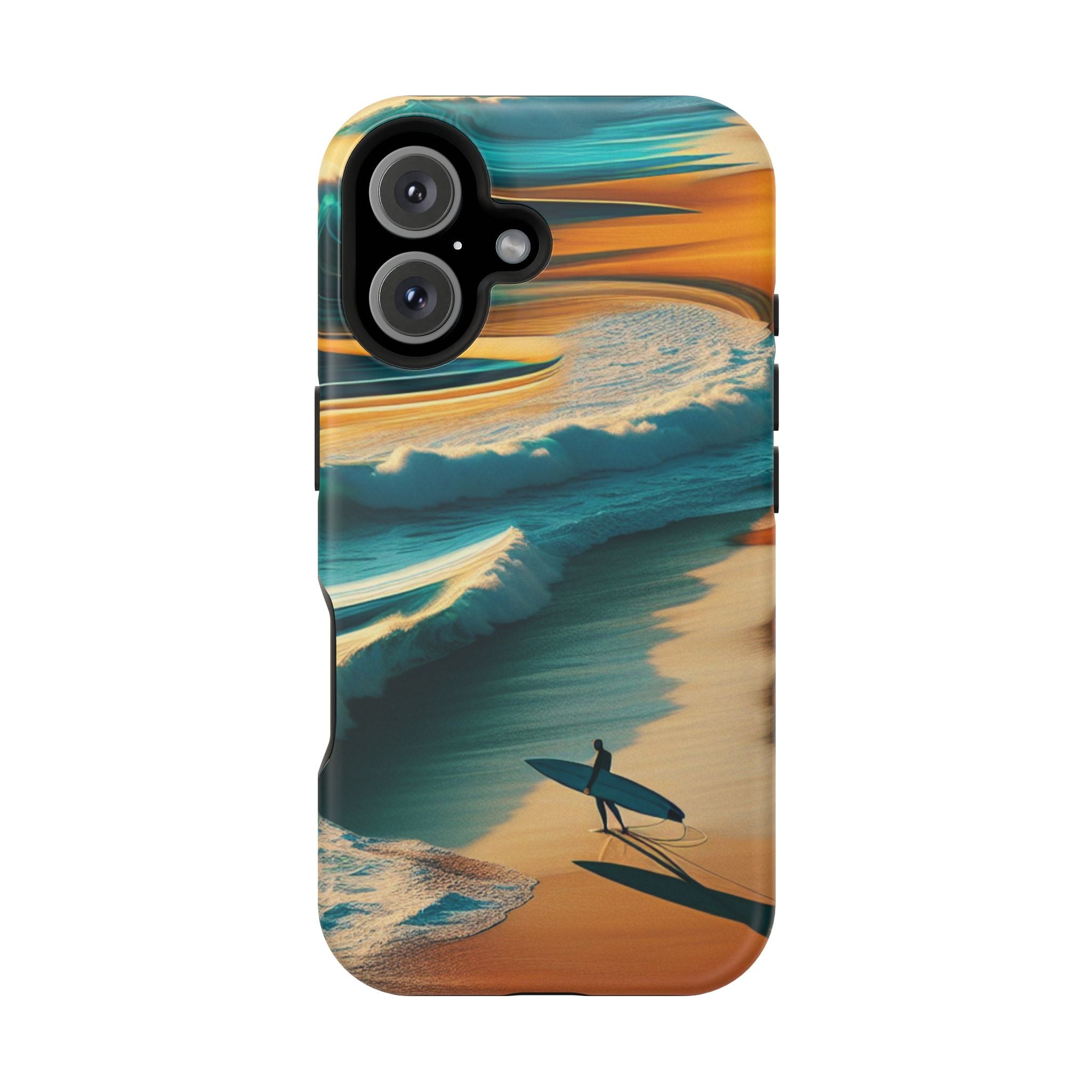 Impact Resistant Phone Case, Surf Wave Beach Lovers, Ocean Waves Design