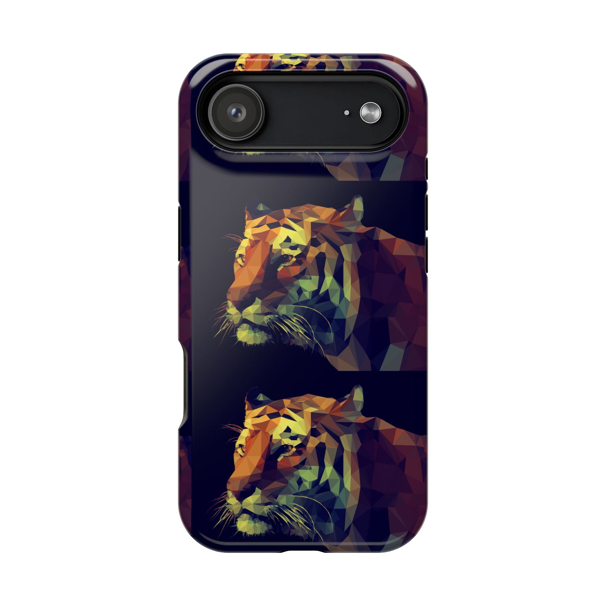 Colorful Tiger Phone Case, Impact-Resistant