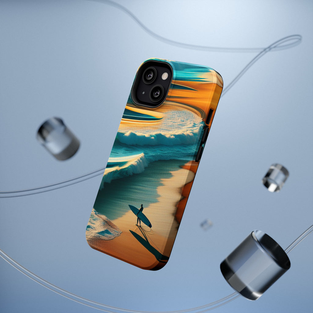 Impact Resistant Phone Case, Surf Wave Beach Lovers, Ocean Waves Design