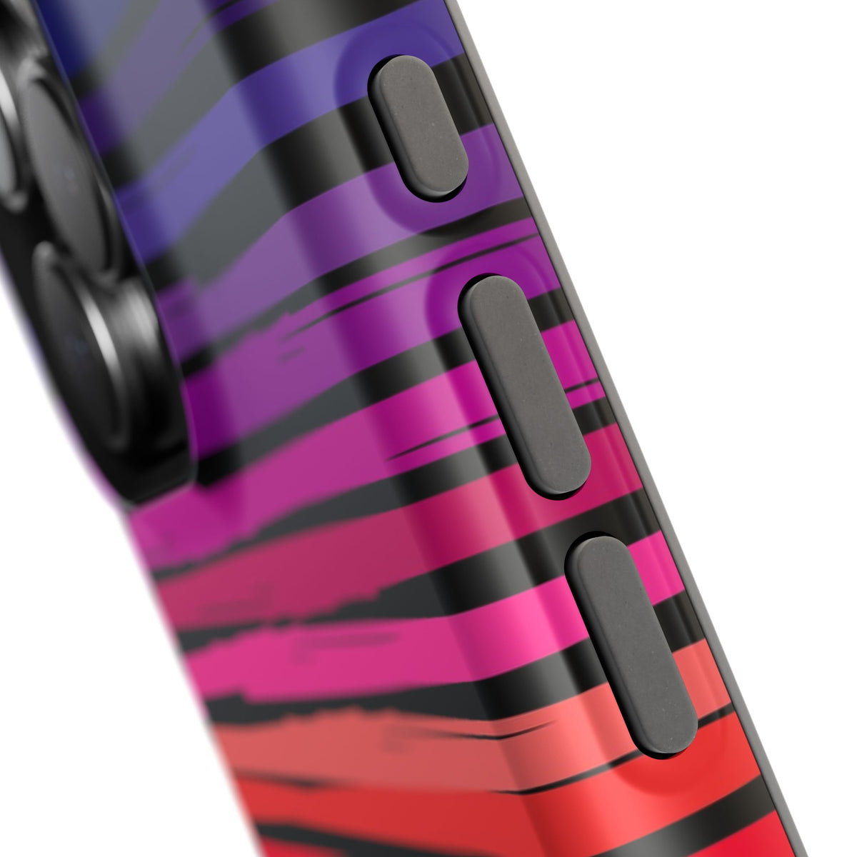 Impact-Resistant Phone Case — Rainbow Striped Fade