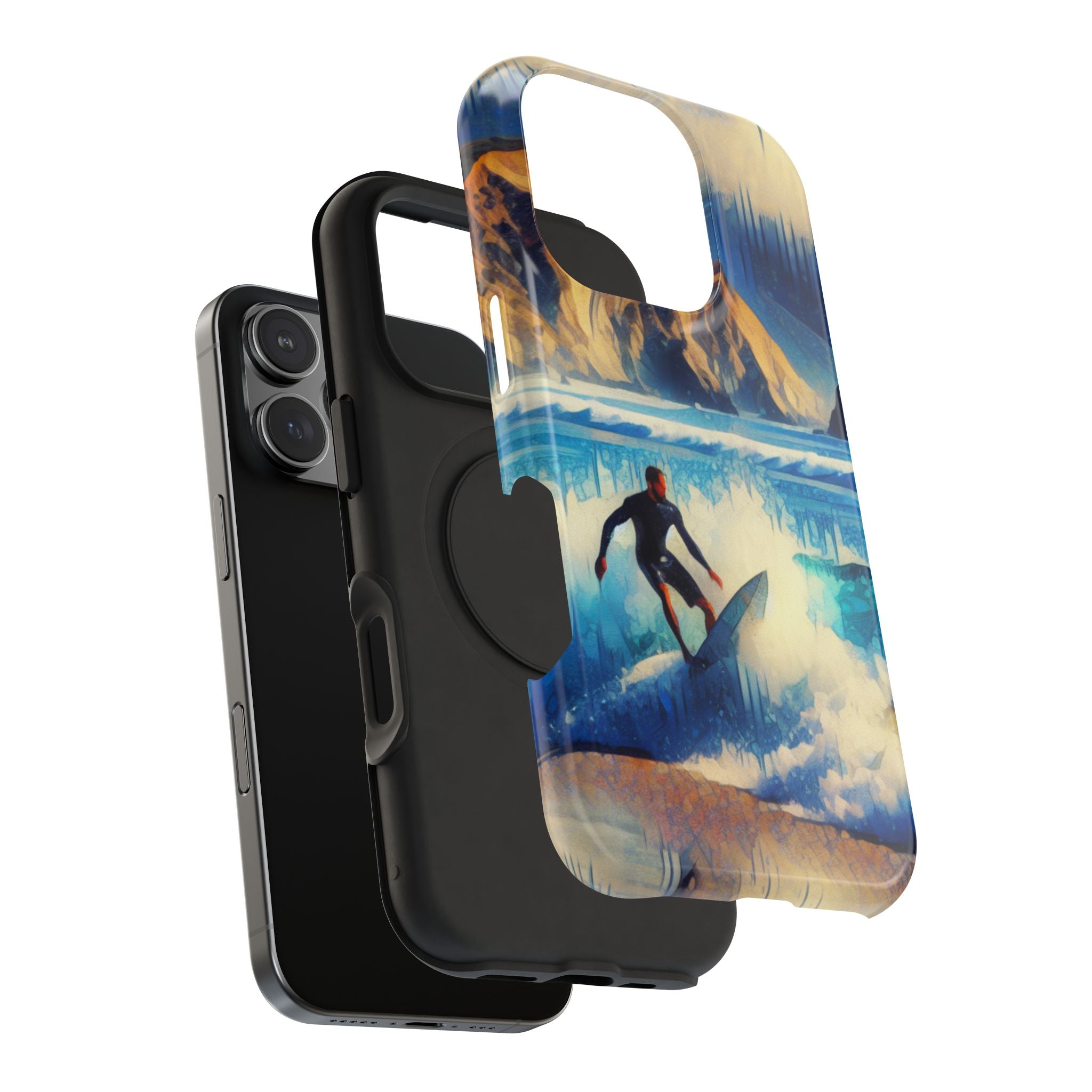 Impact Resistant  Phone Case, Ocean Waves, Summer Memories Protective Case