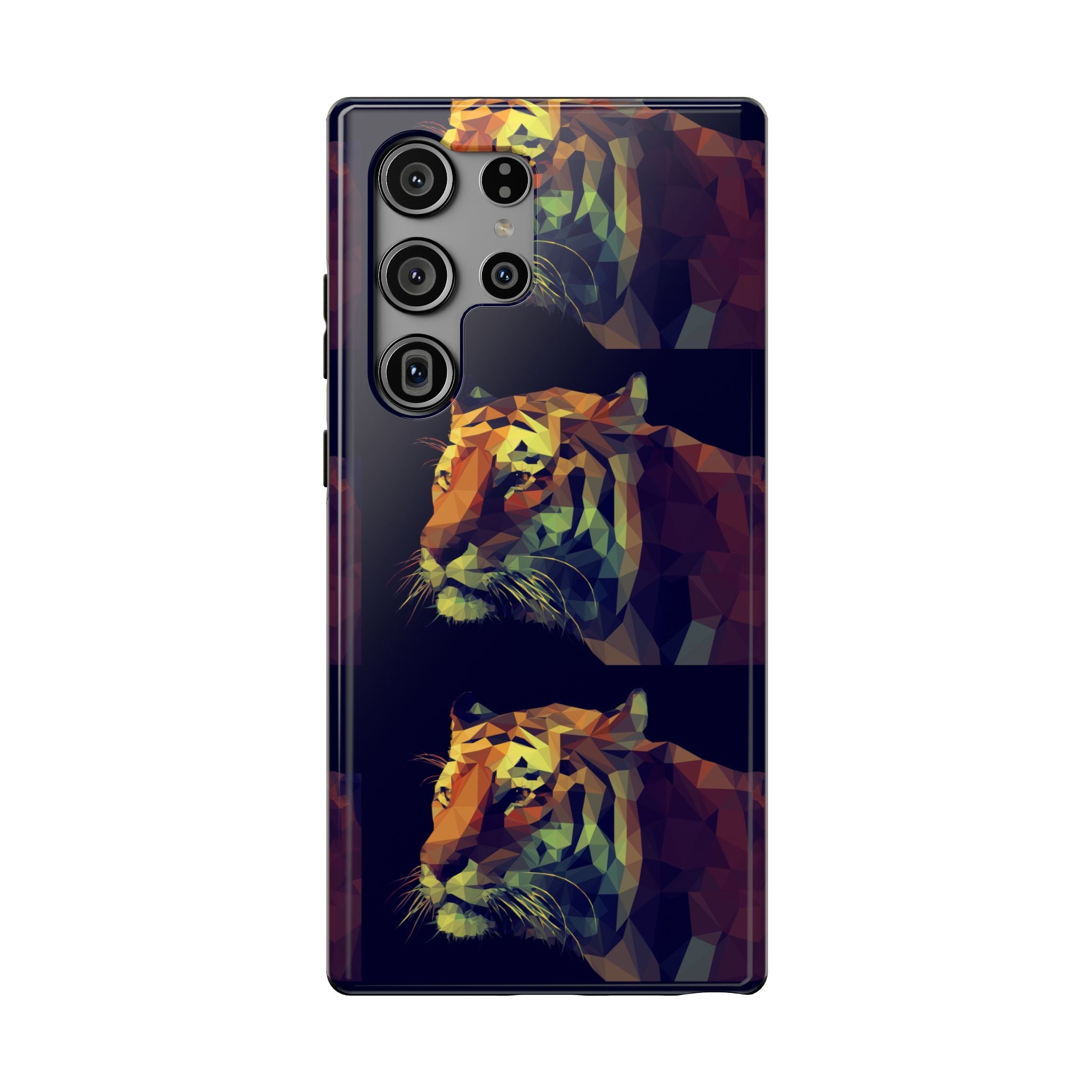Colorful Tiger Phone Case, Impact-Resistant