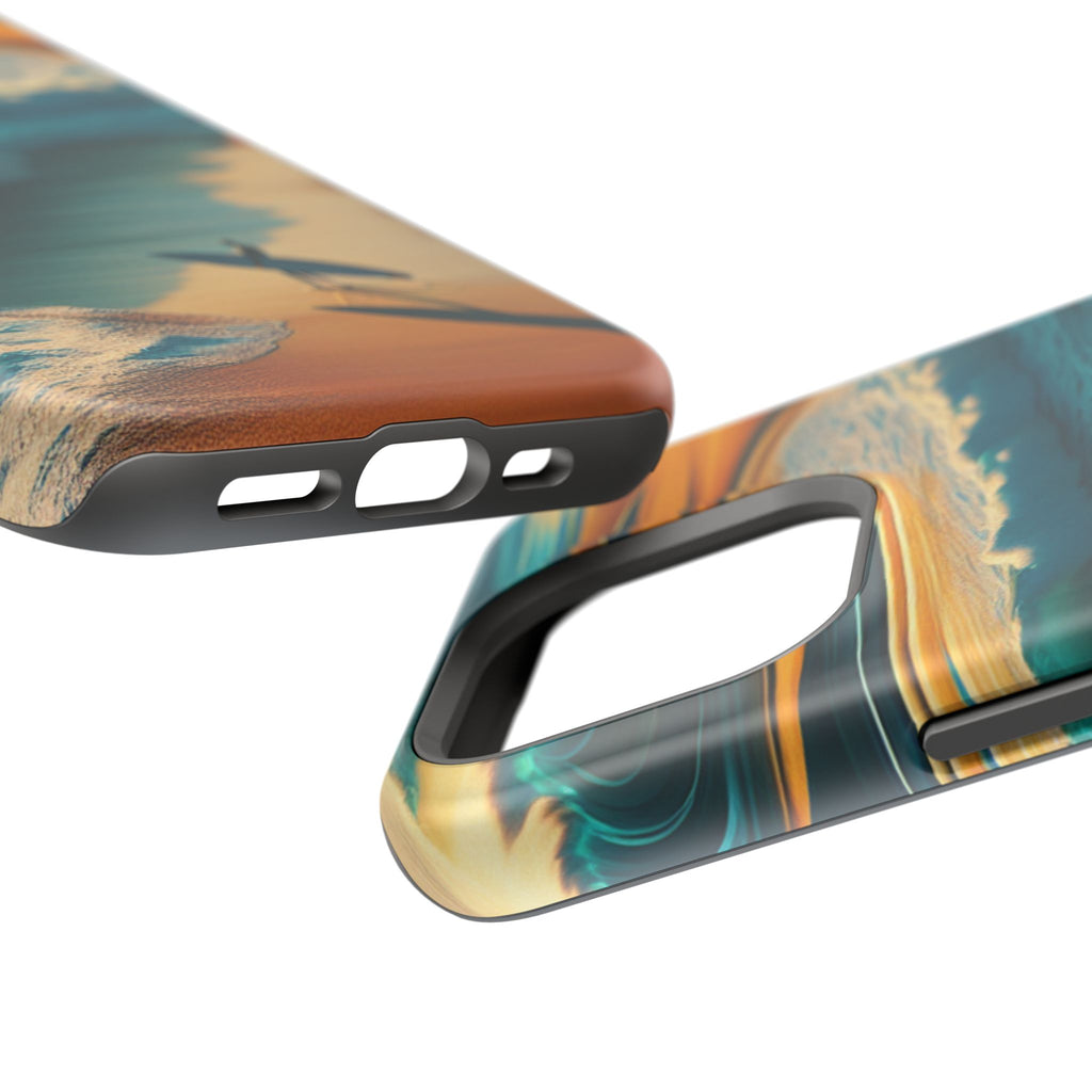 Impact Resistant Phone Case, Surf Wave Beach Lovers, Ocean Waves Design