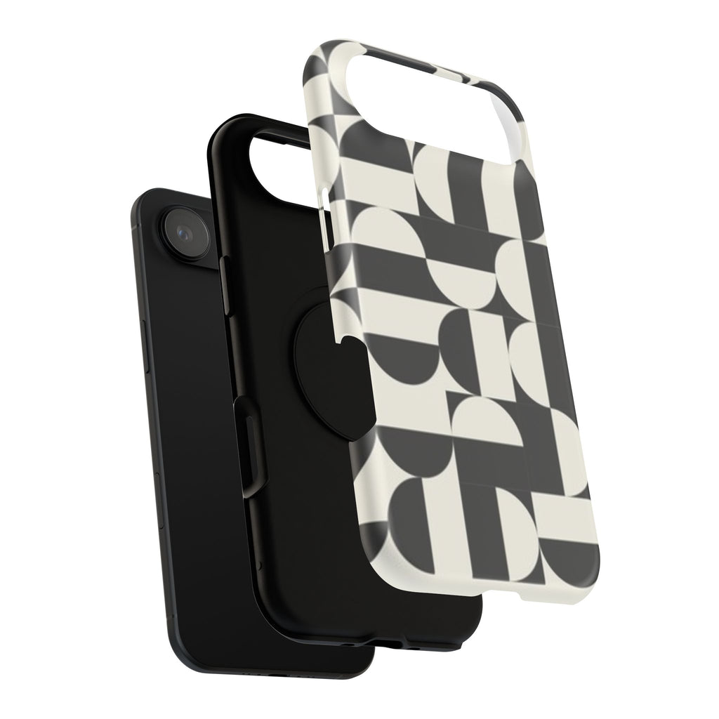 Black and White Design Impact-Resistant Case