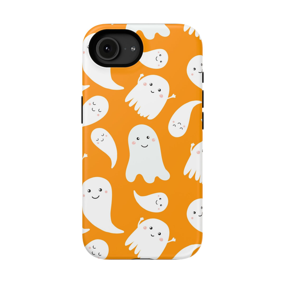 Halloween Ghosts Impact-Resistant Phone Case — Cute Orange Ghost Pattern