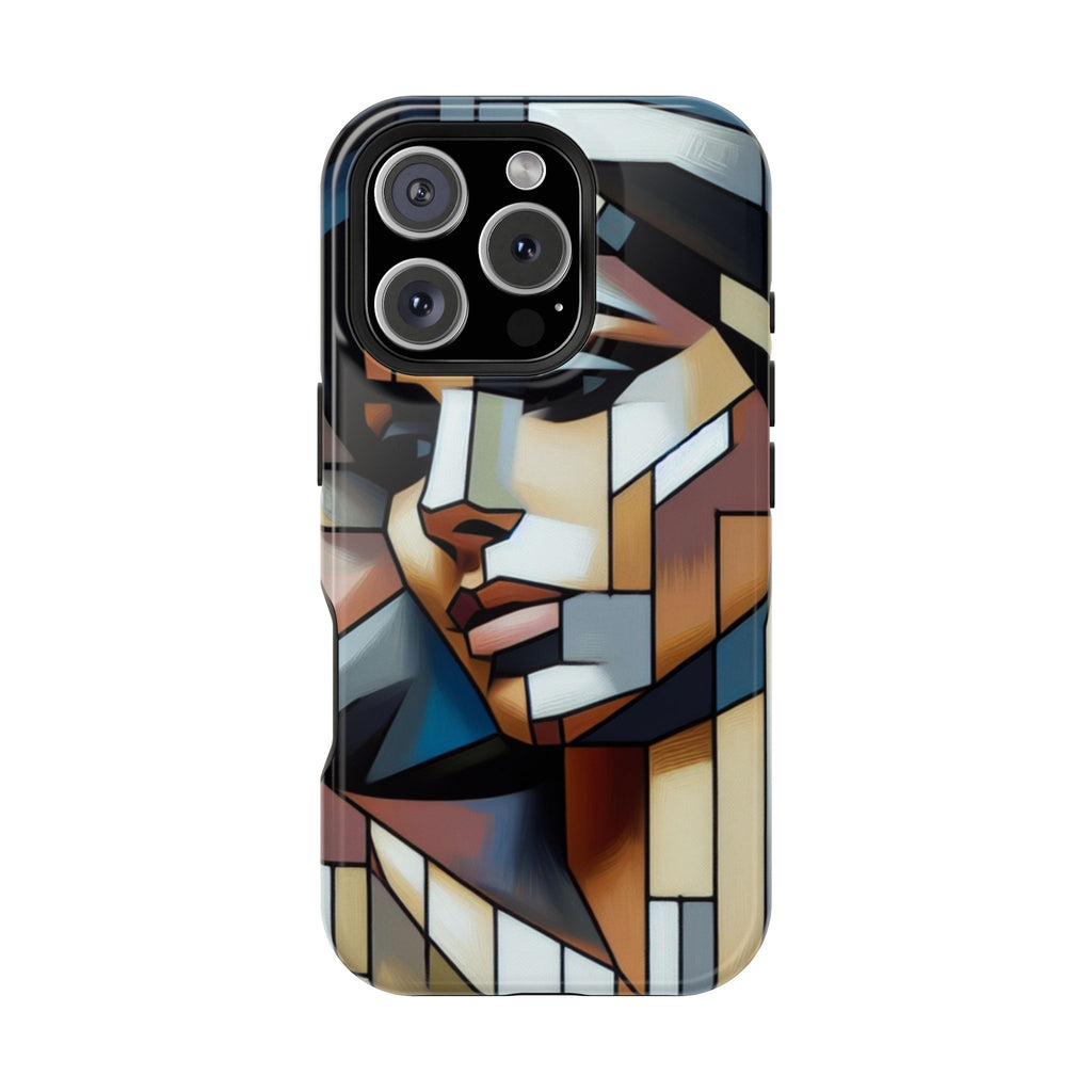 Impact Resistant Phone Case -Woman Looking Side Abstract