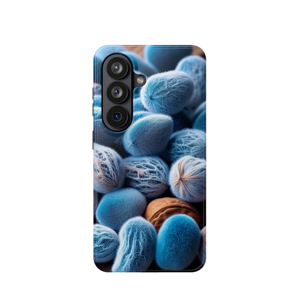 Phone Case — Blue Fuzzy Pods Impact-Resistant Protective Case