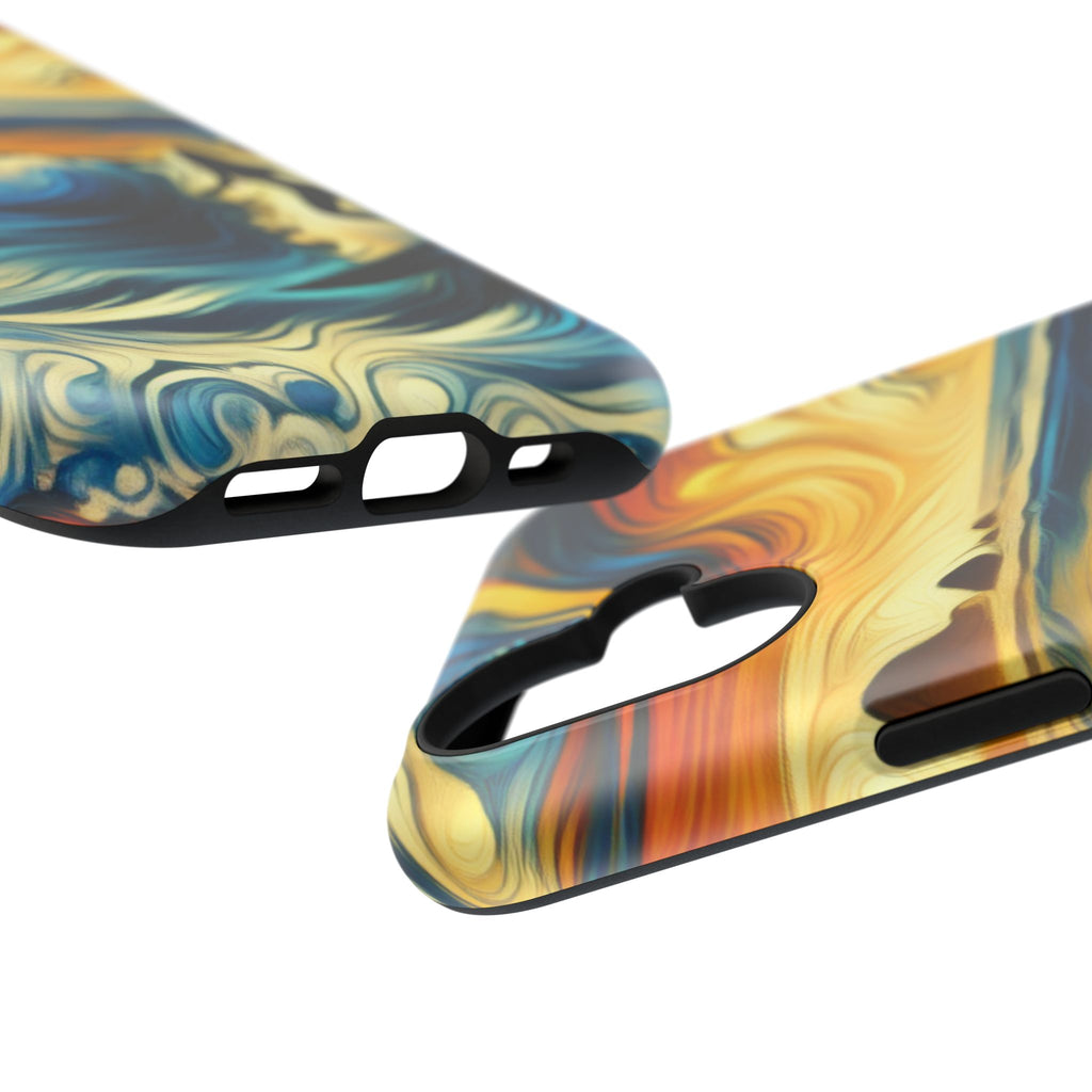 Impact Resistant Phone Case - Surfing Ocean Waves Design, Coastal Decor Gift
