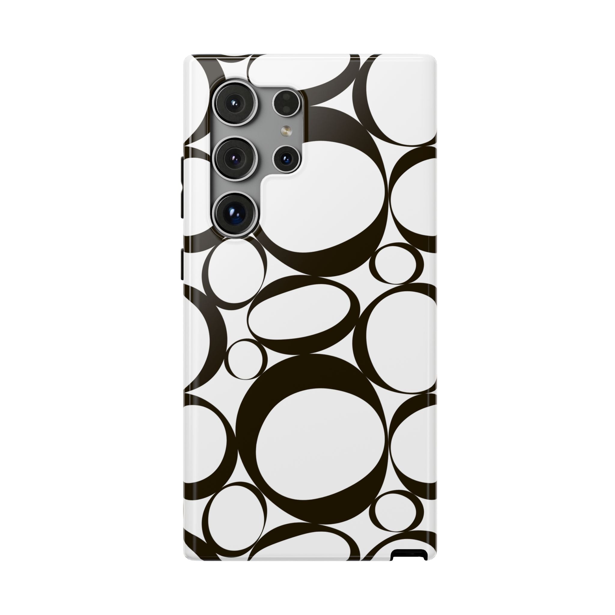 Black & White Impact-Resistant Phone Case - Durable