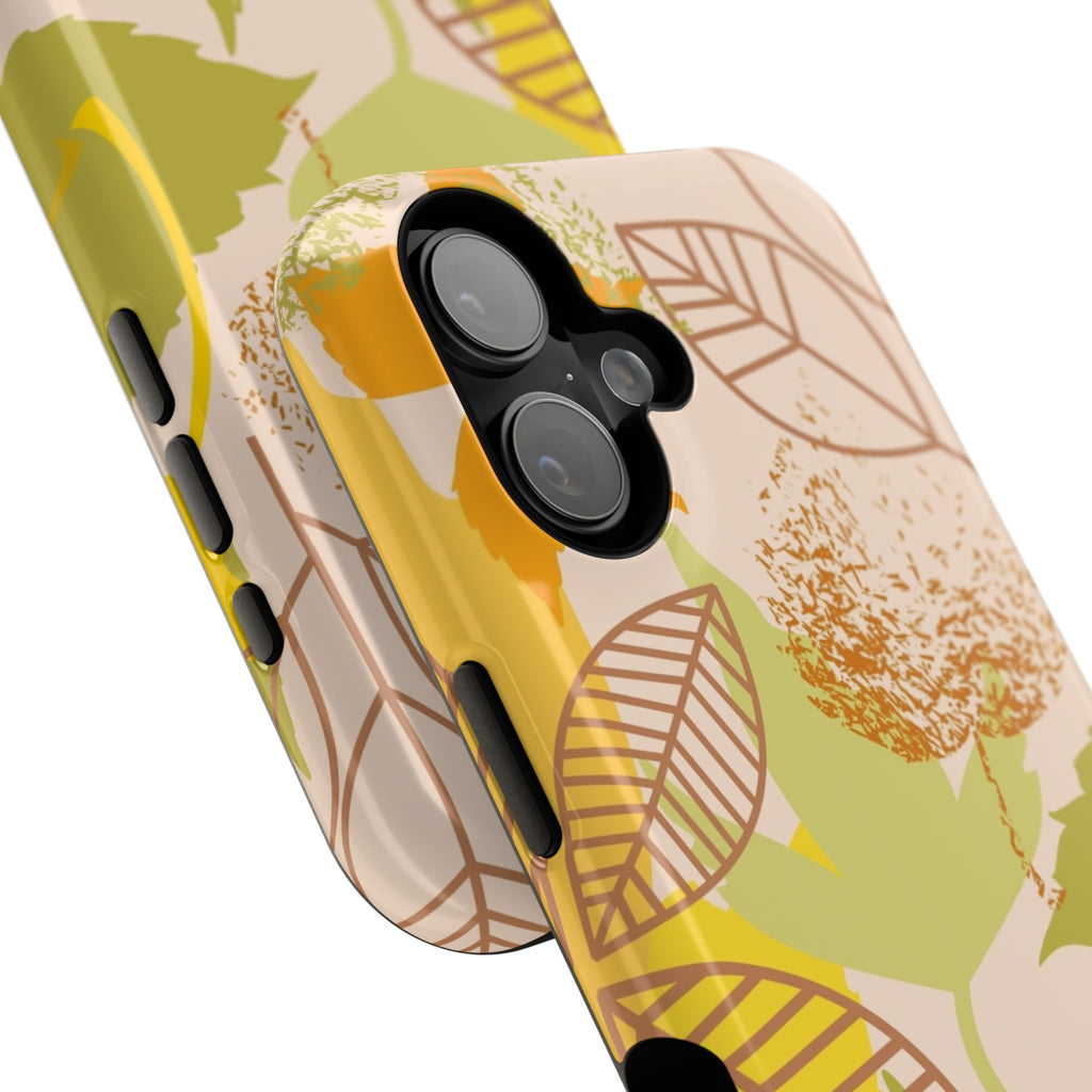 Chic Leaf Print Phone Case