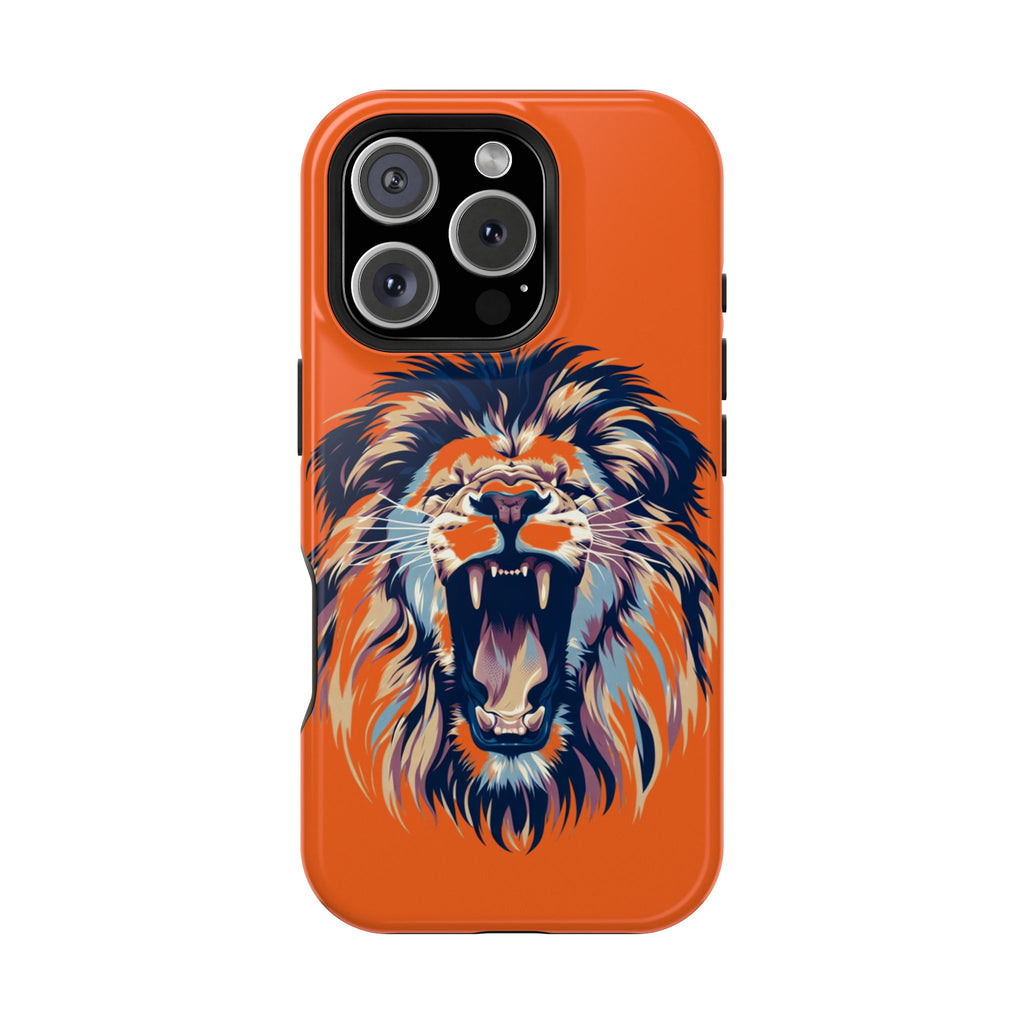 Roaring Lion Impact Phone Case — Shockproof Orange Protective Cover