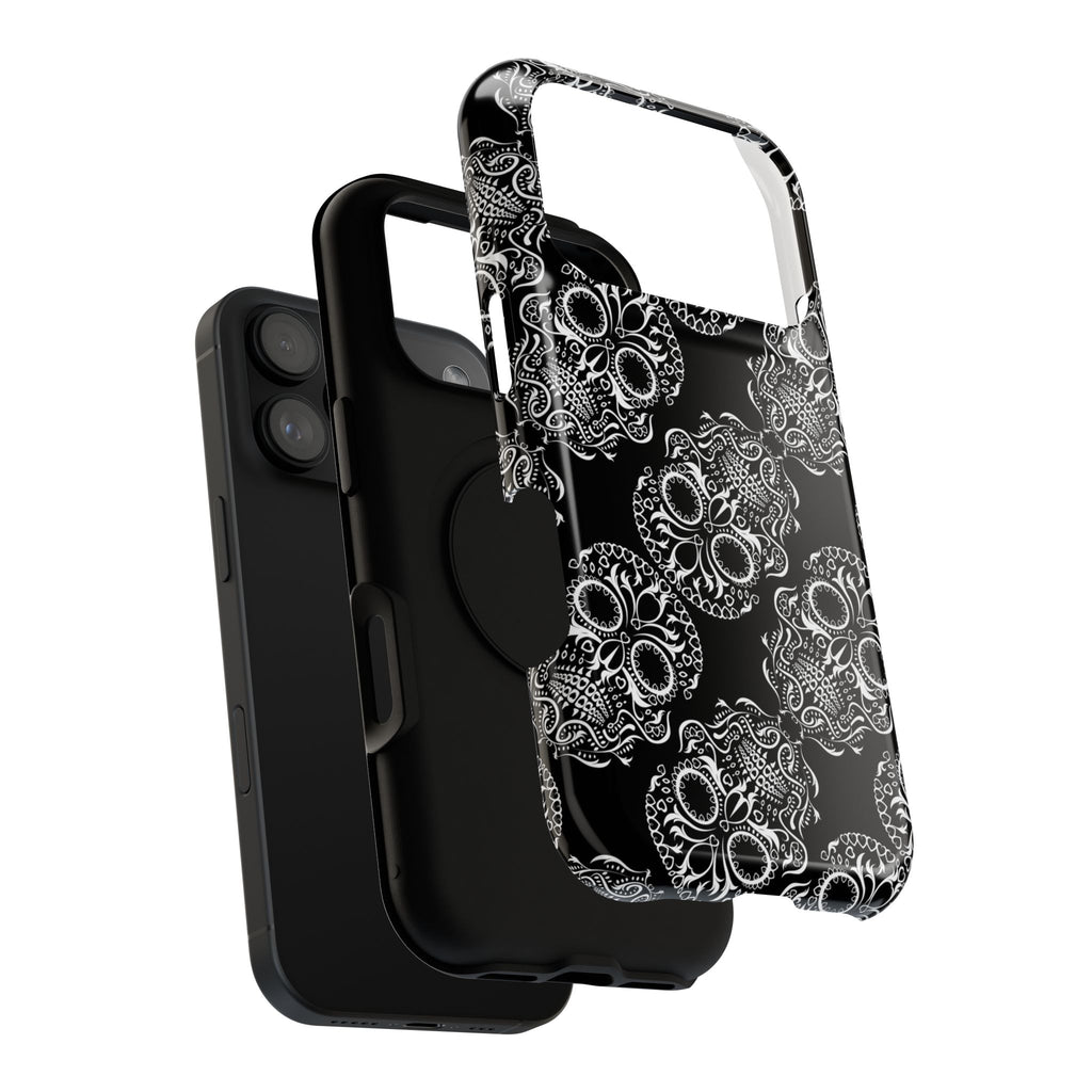 Skull Pattern Black & White Gothic Tough Cases for iPhone