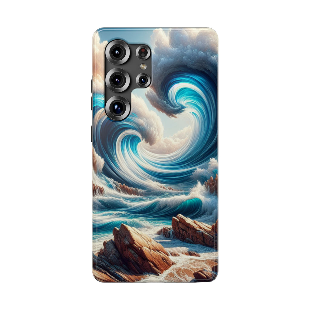 Ocean Heart Wave Phone Case — Impact-Resistant Art Protective Cover