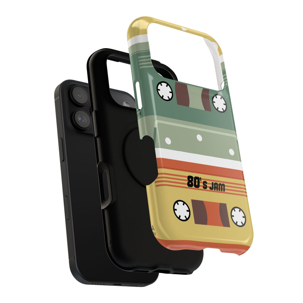 Retro Cassette Tape Impact-Resistant Phone Case — '80s Jam Vintage Music Design