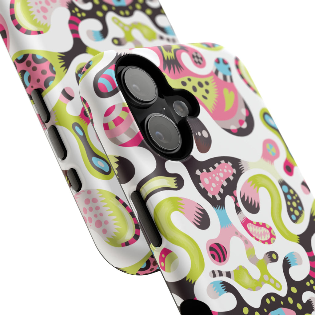 Impact-Resistant Phone Case — Colorful Abstract Psychedelic Pattern