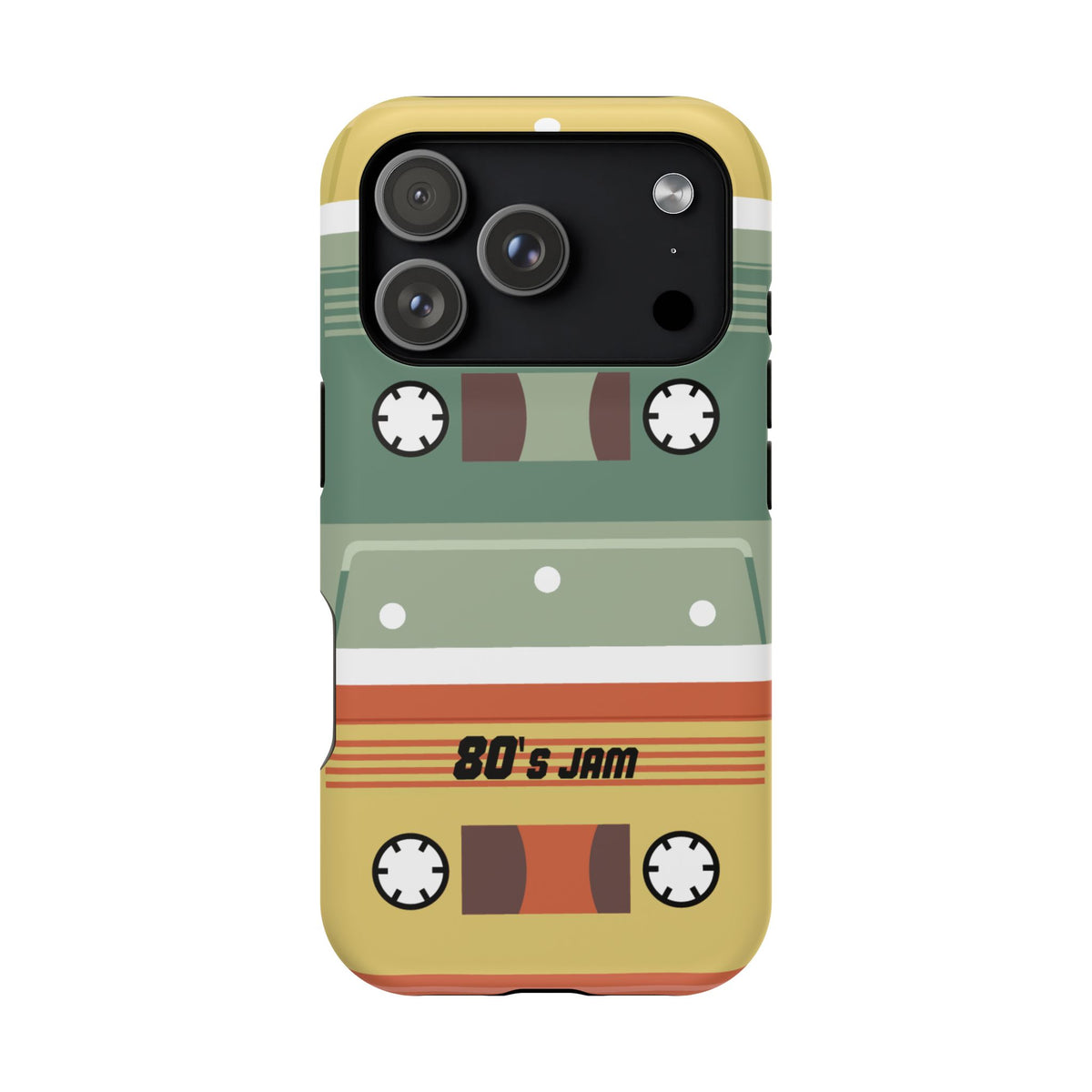 Retro Cassette Tape Impact-Resistant Phone Case — '80s Jam Vintage Music Design
