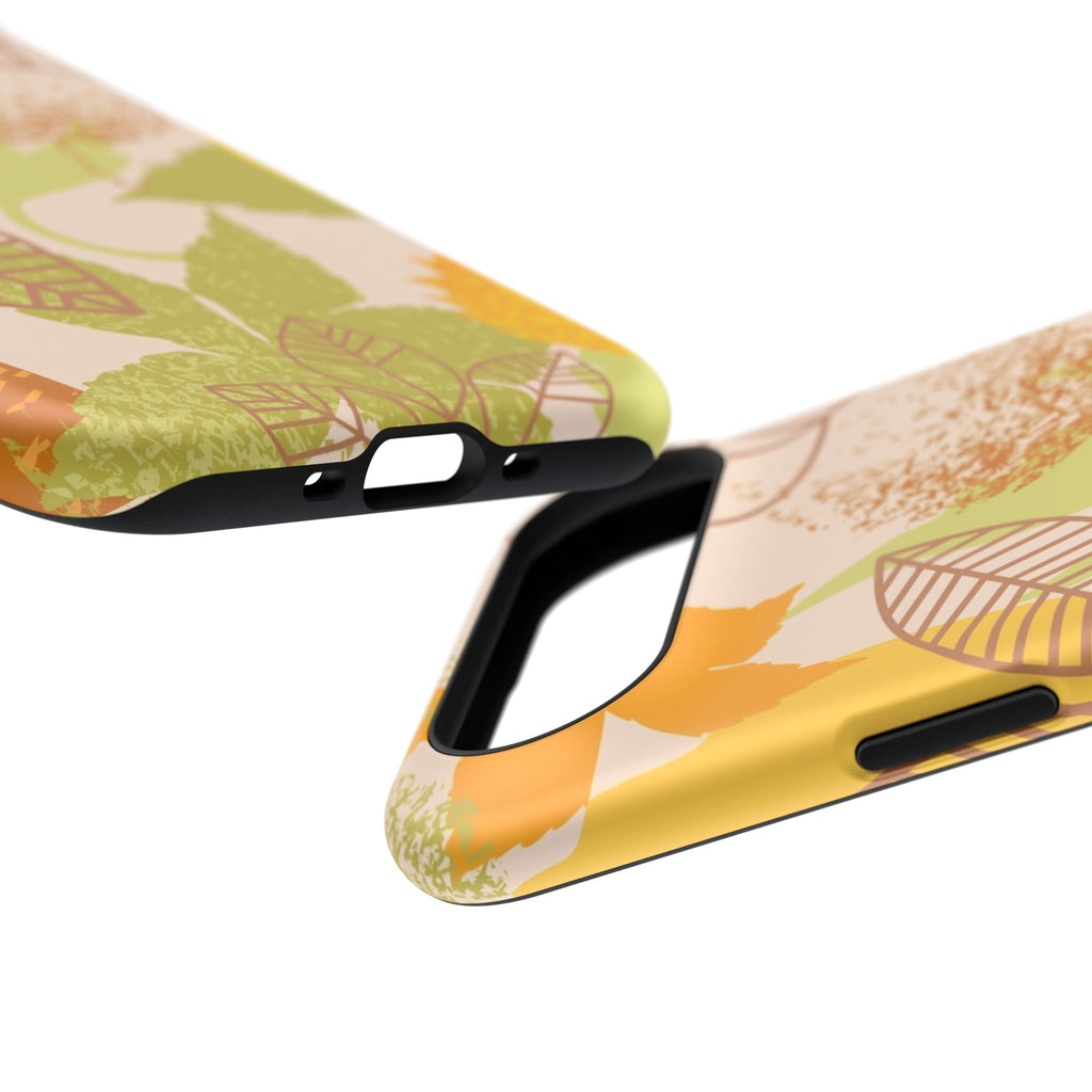 Chic Leaf Print Phone Case