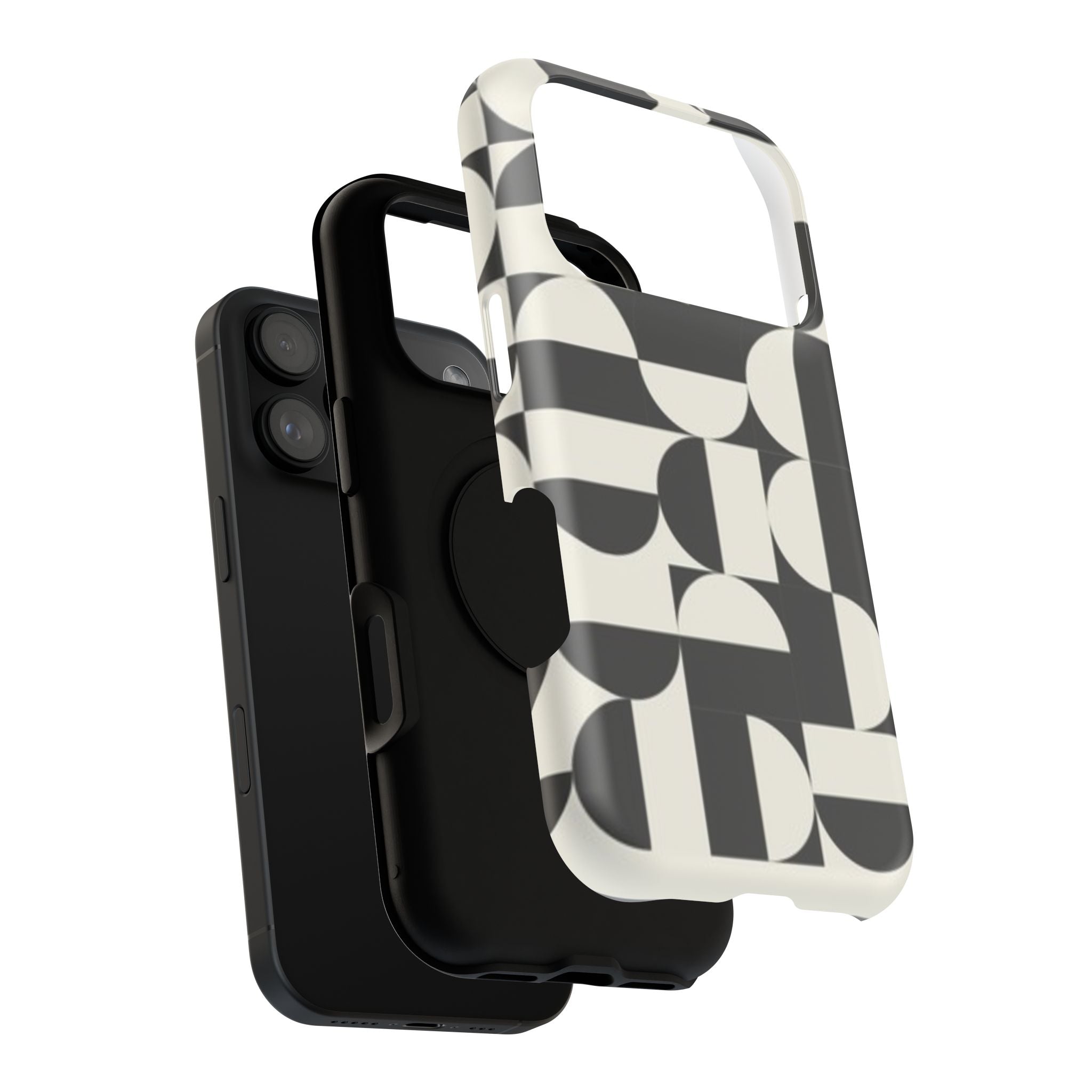 Black and White Design Impact-Resistant Case