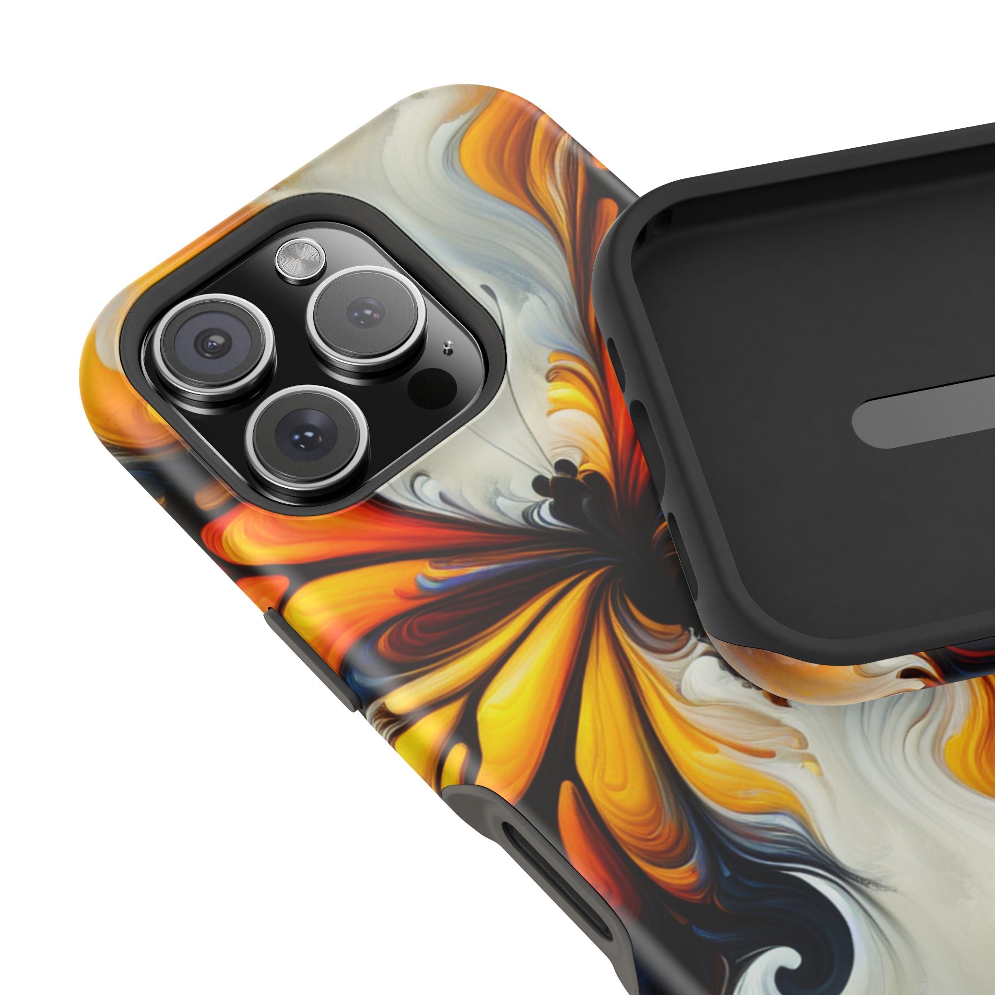 Colorful Butterfly Impact Resistant Phone Case, Artistic, Nature-Inspired Gift