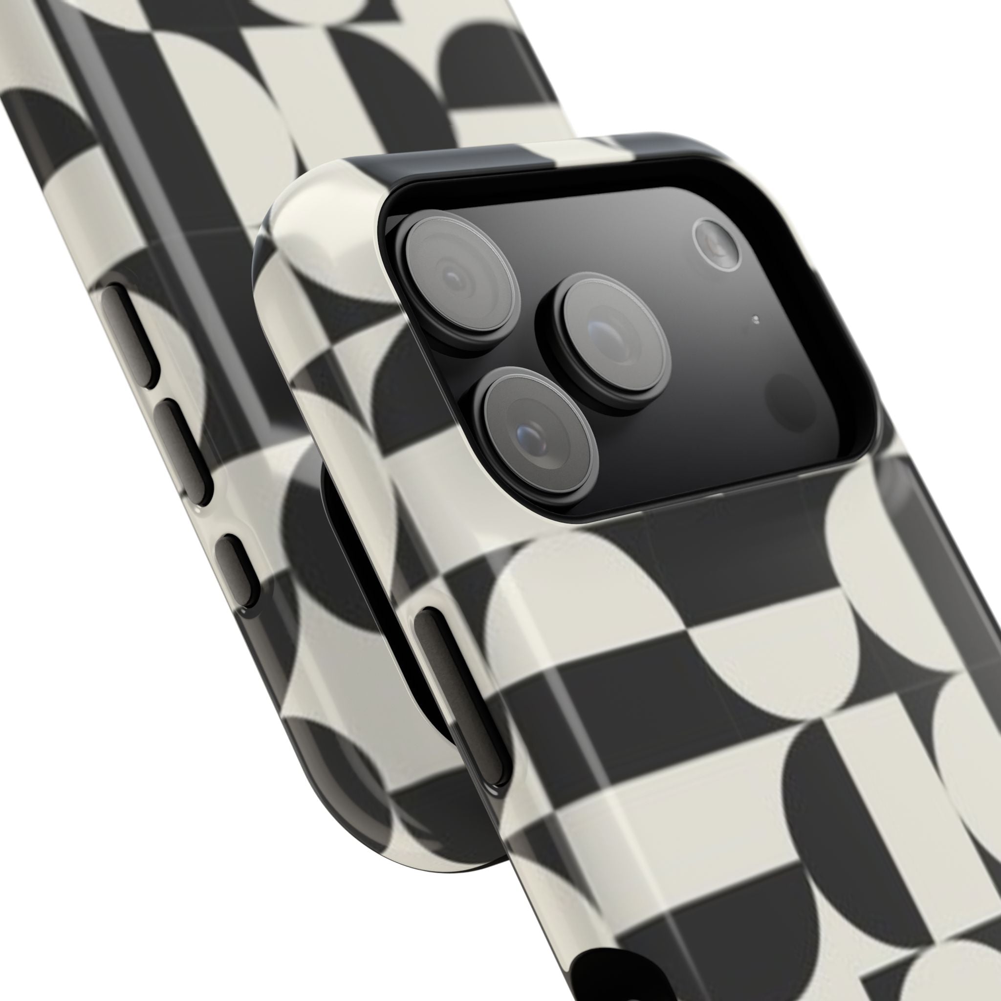 Black and White Design Impact-Resistant Case