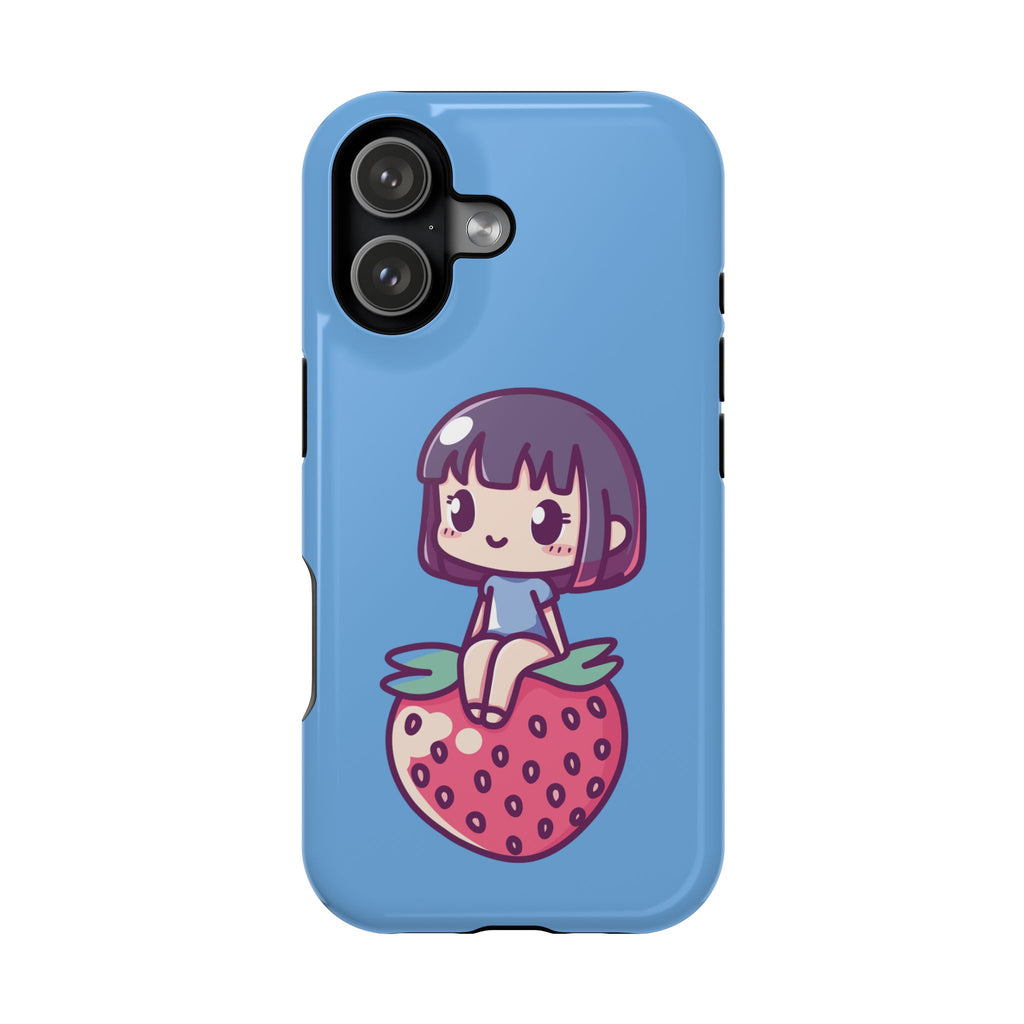 Cute Strawberry Girl Impact-Resistant Phone Case