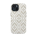 Impact-Resistant Phone Case — Neutral Geometric Tile Pattern