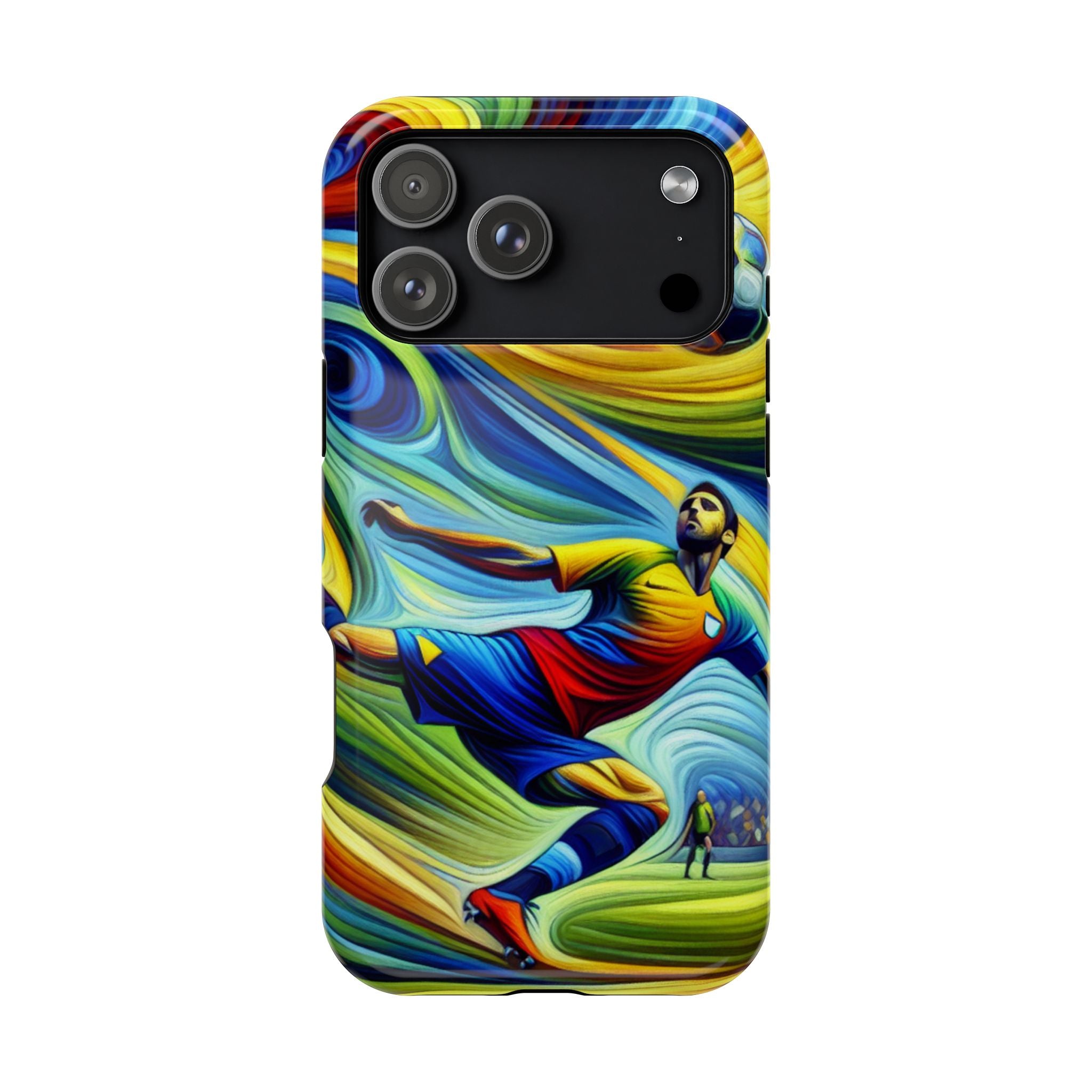 Colorful Soccer Impact Resistant Phone Case