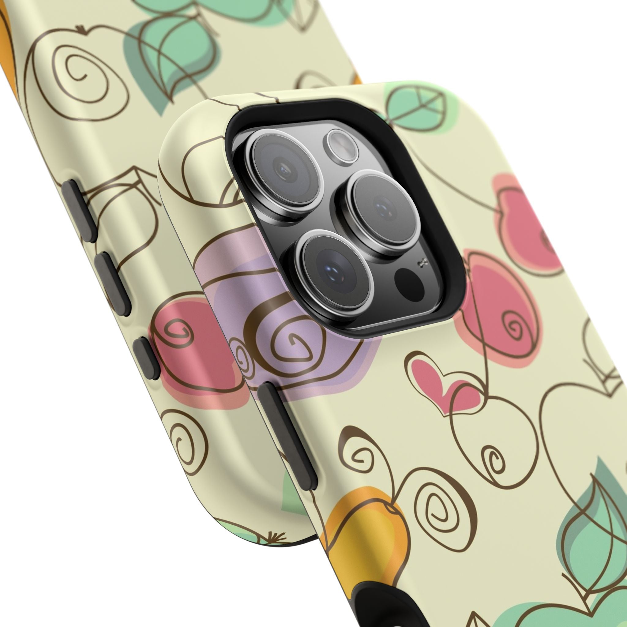 Colorful Floral Phone Case, Impact-Resistant