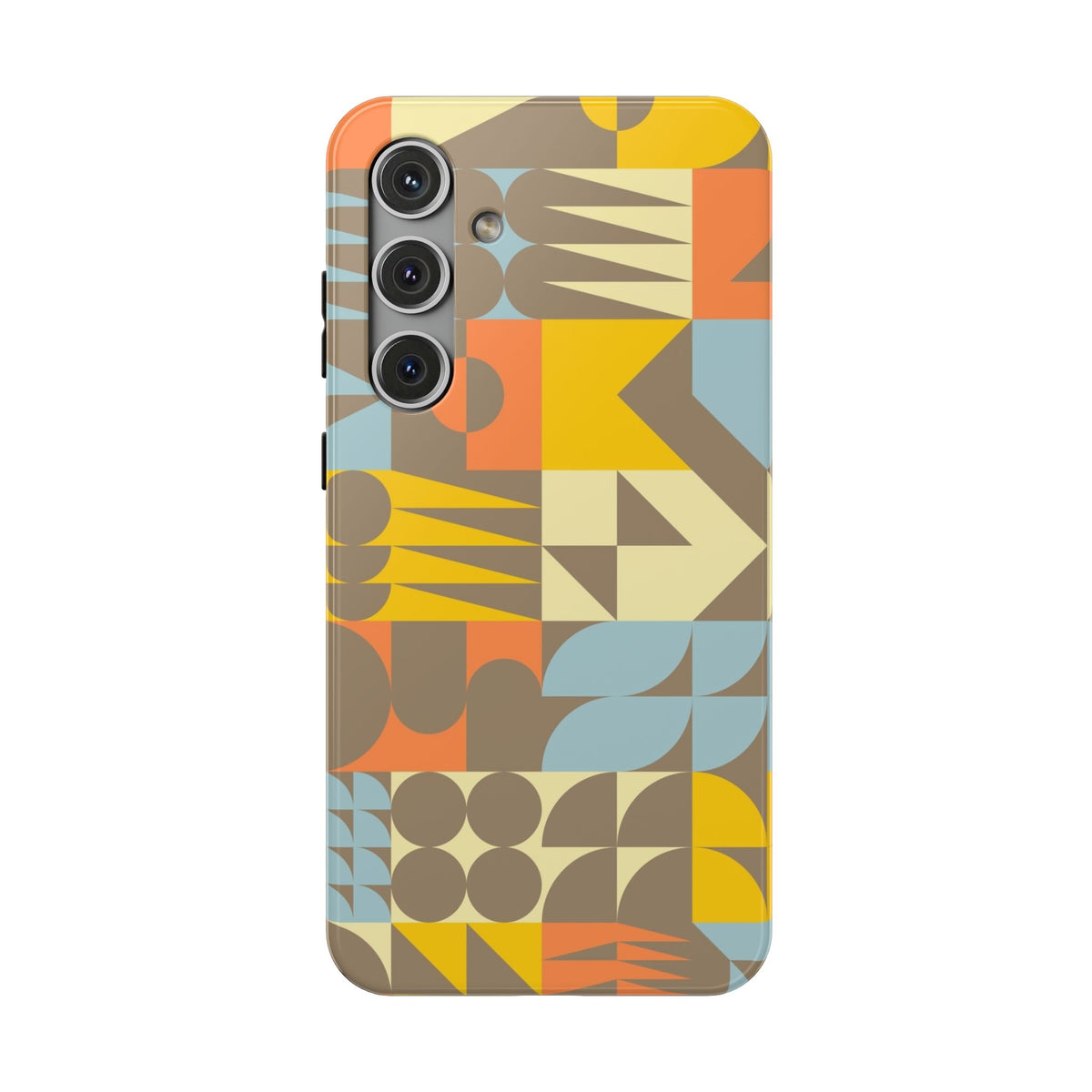 Retro Geometric Impact Phone Case — Mid-Century Modern Pattern for iPhone
