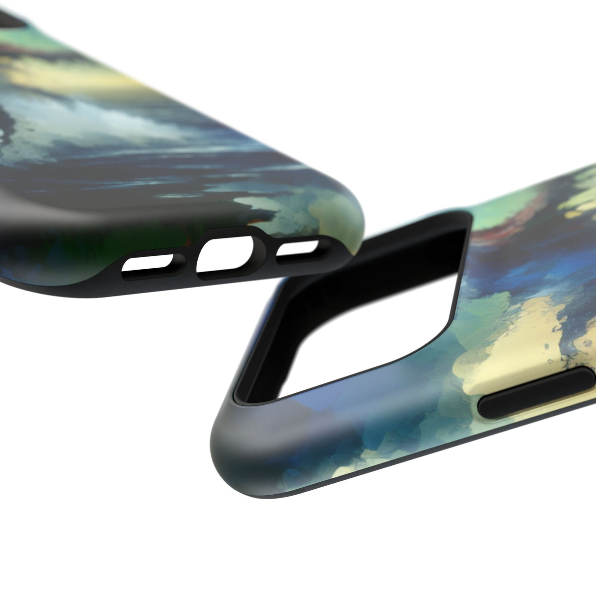 Shark Wave Impact-Resistant Phone Case — Ocean Monster Art Protective Cover