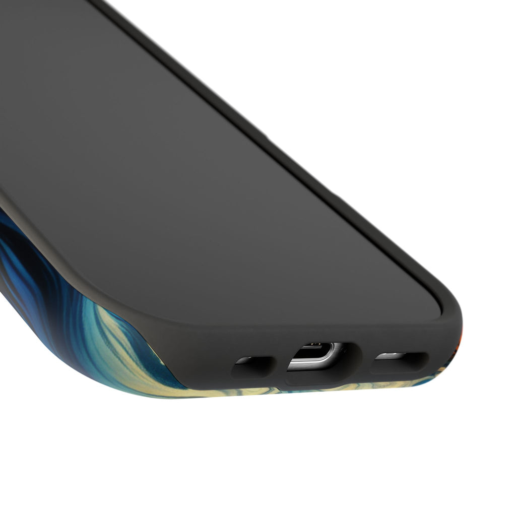 Impact Resistant Phone Case - Surfing Ocean Waves Design, Coastal Decor Gift