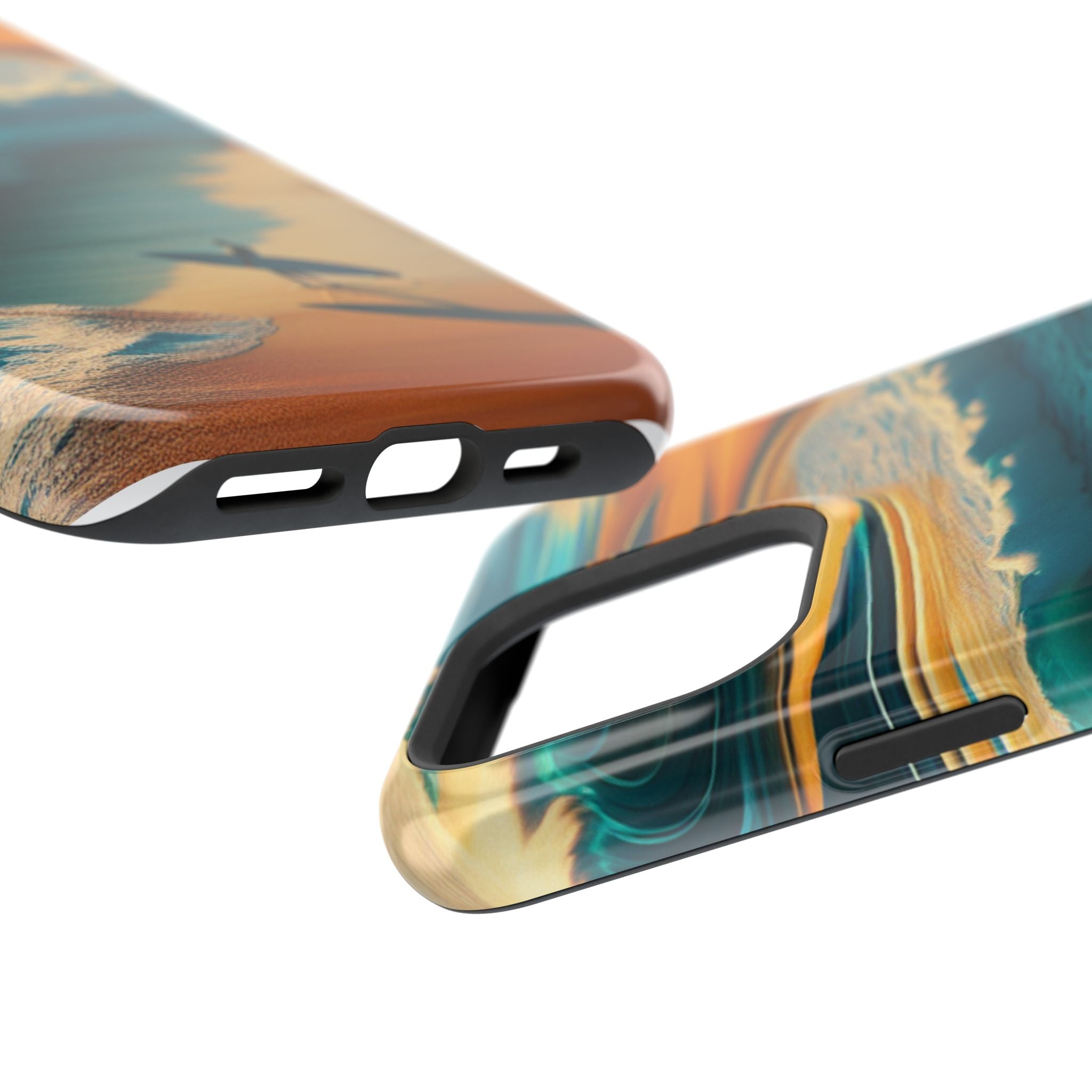 Impact Resistant Phone Case, Surf Wave Beach Lovers, Ocean Waves Design