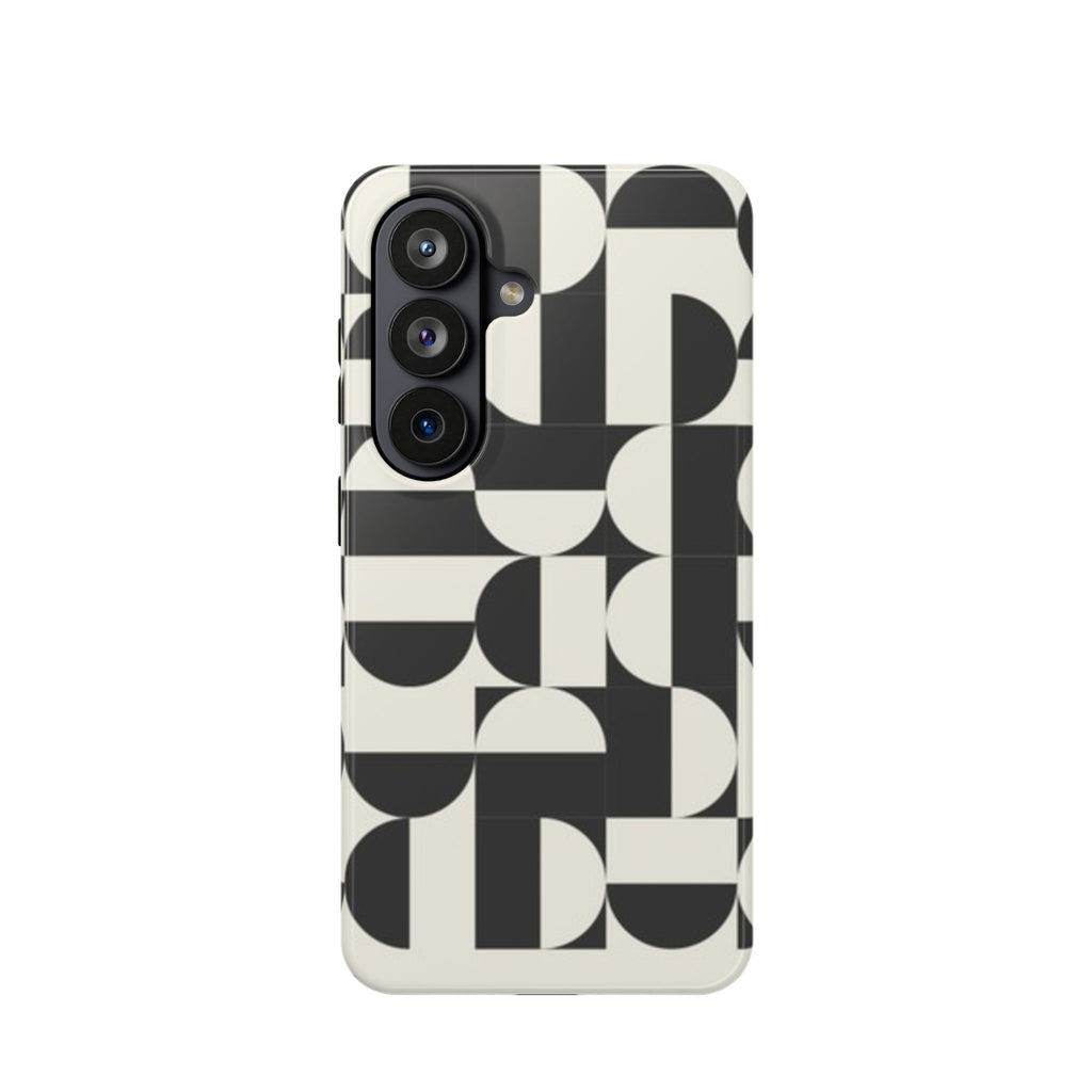 Black and White Design Impact-Resistant Case