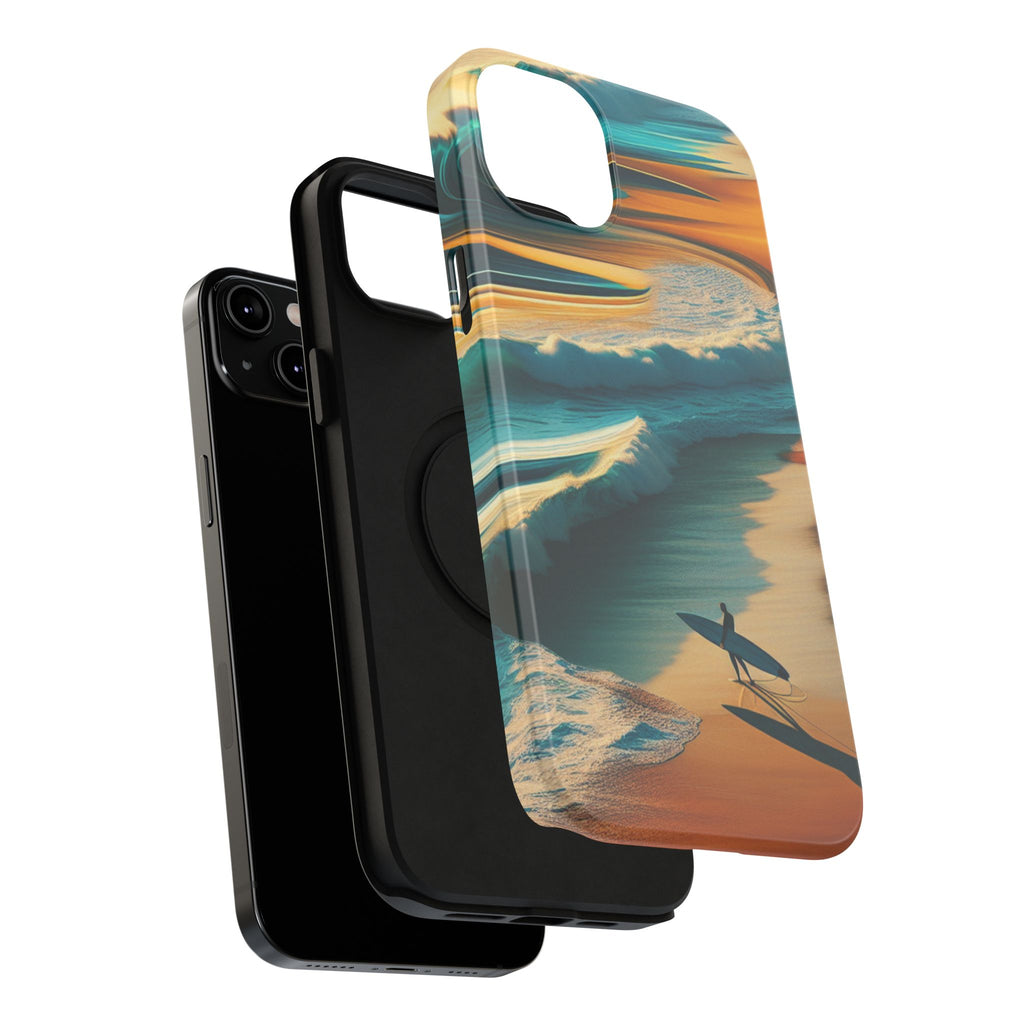 Impact Resistant Phone Case, Surf Wave Beach Lovers, Ocean Waves Design