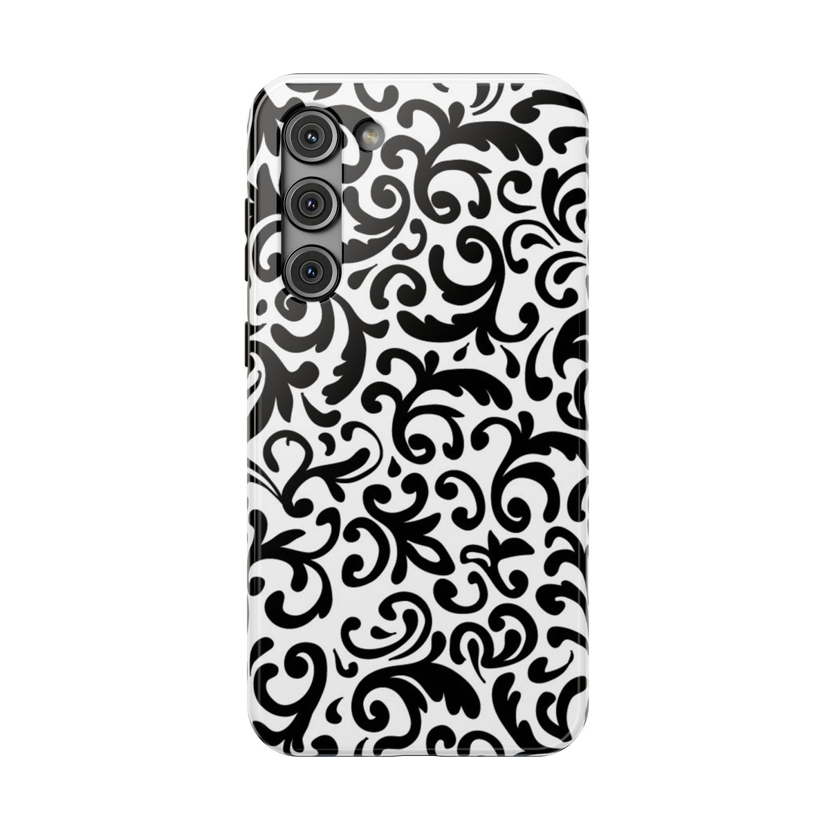 Floral Scroll Impact-Resistant Phone Case