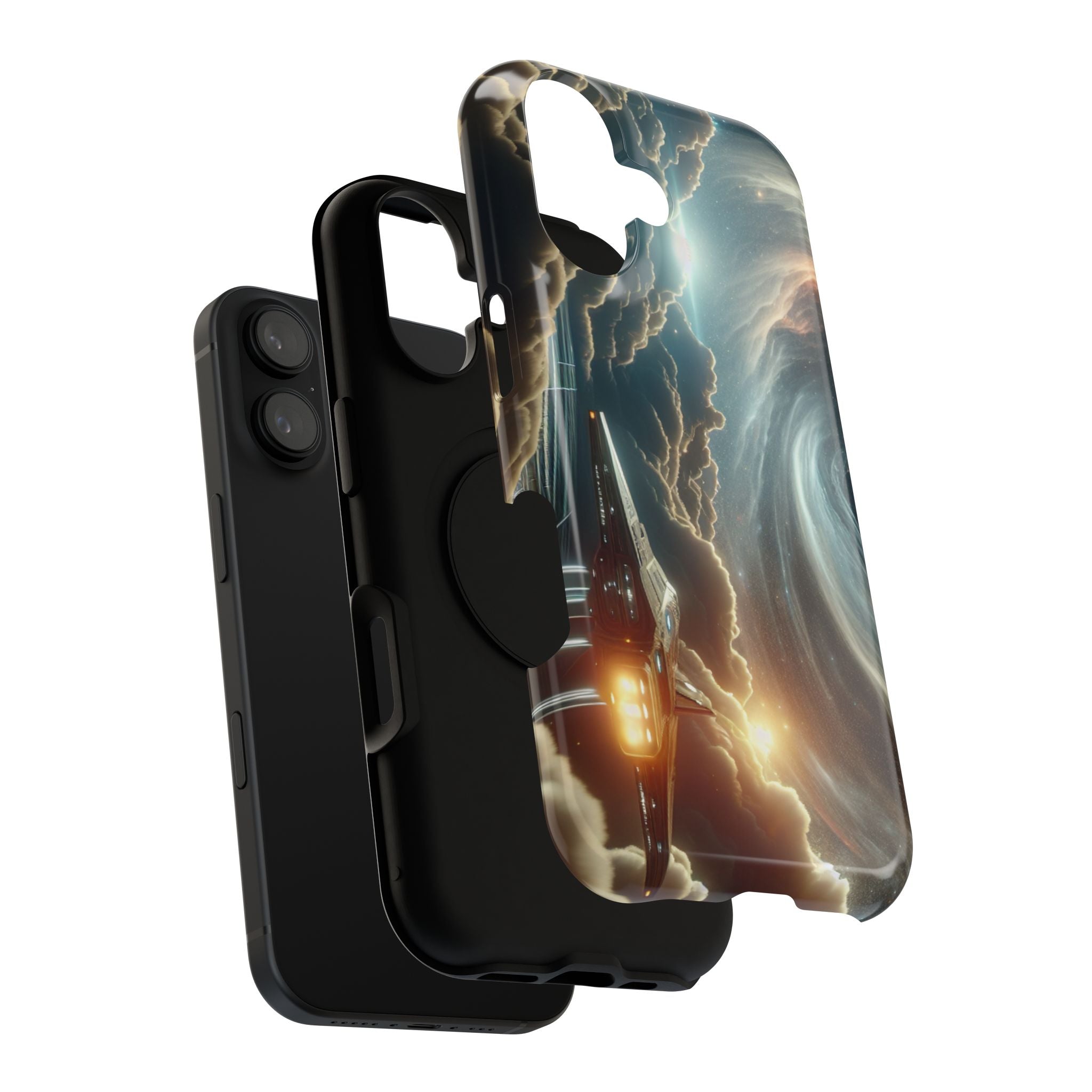 Cosmic Space Ship Impact Resistant Phone Case