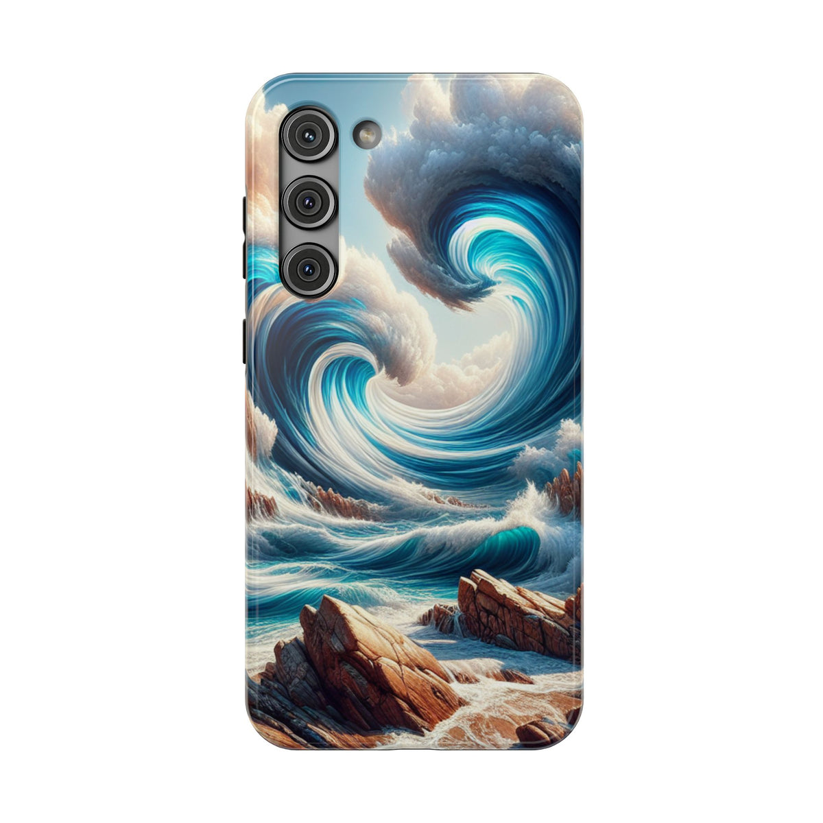 Ocean Heart Wave Phone Case — Impact-Resistant Art Protective Cover