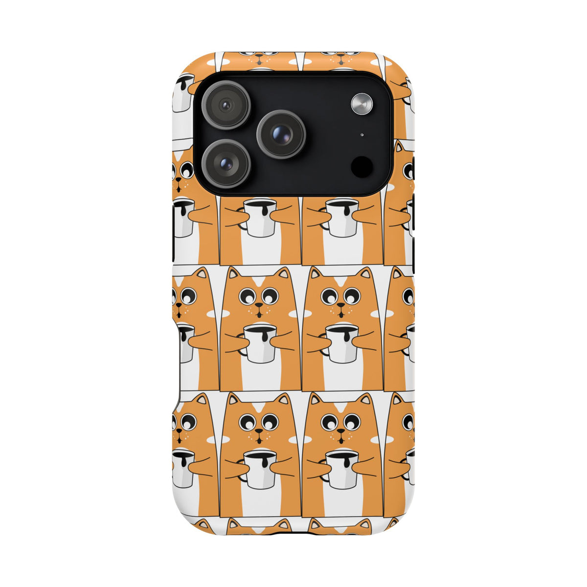 Impact-Resistant Phone Case — Cute Orange Shiba Inu Pattern