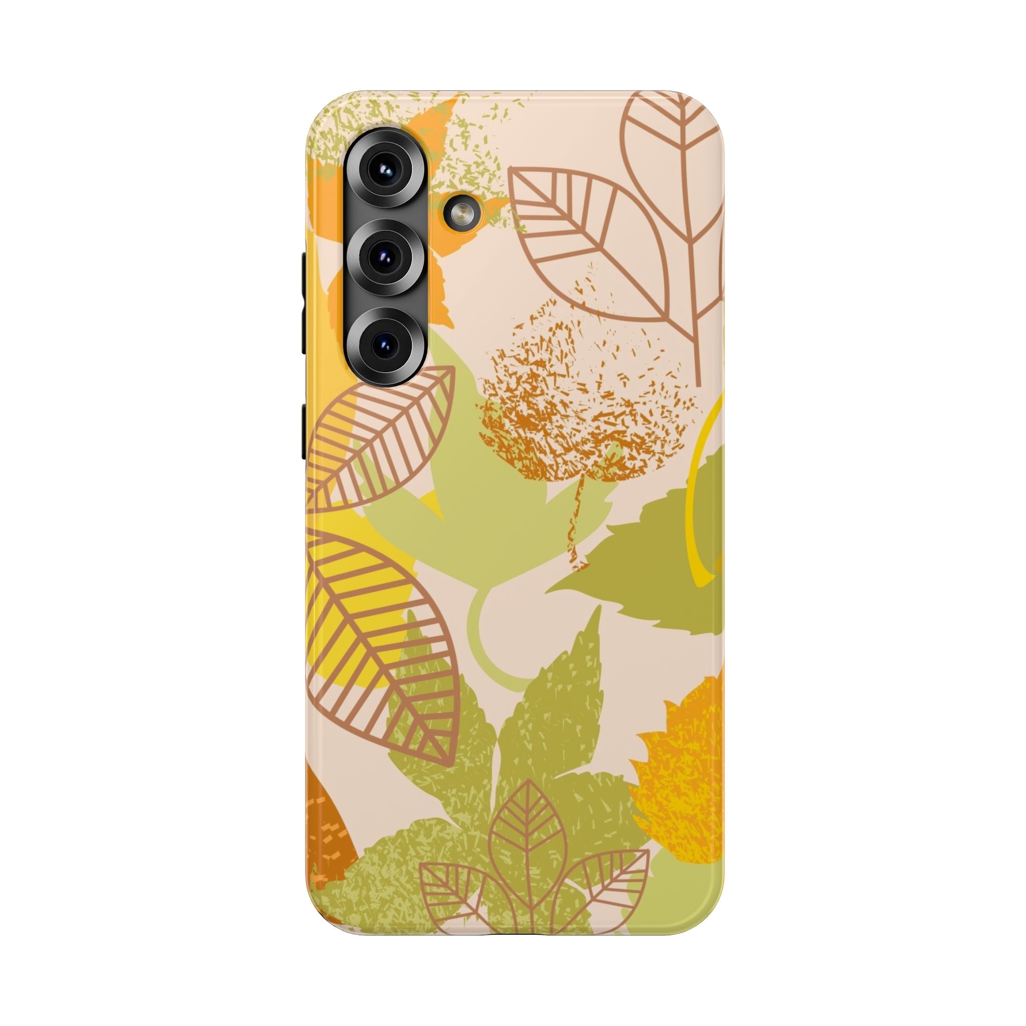 Chic Leaf Print Phone Case