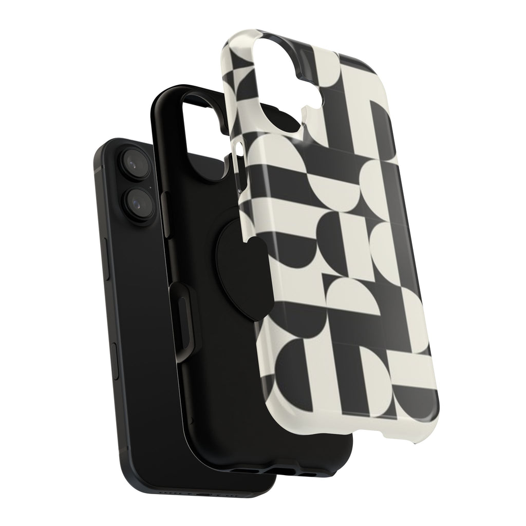 Black and White Design Impact-Resistant Case