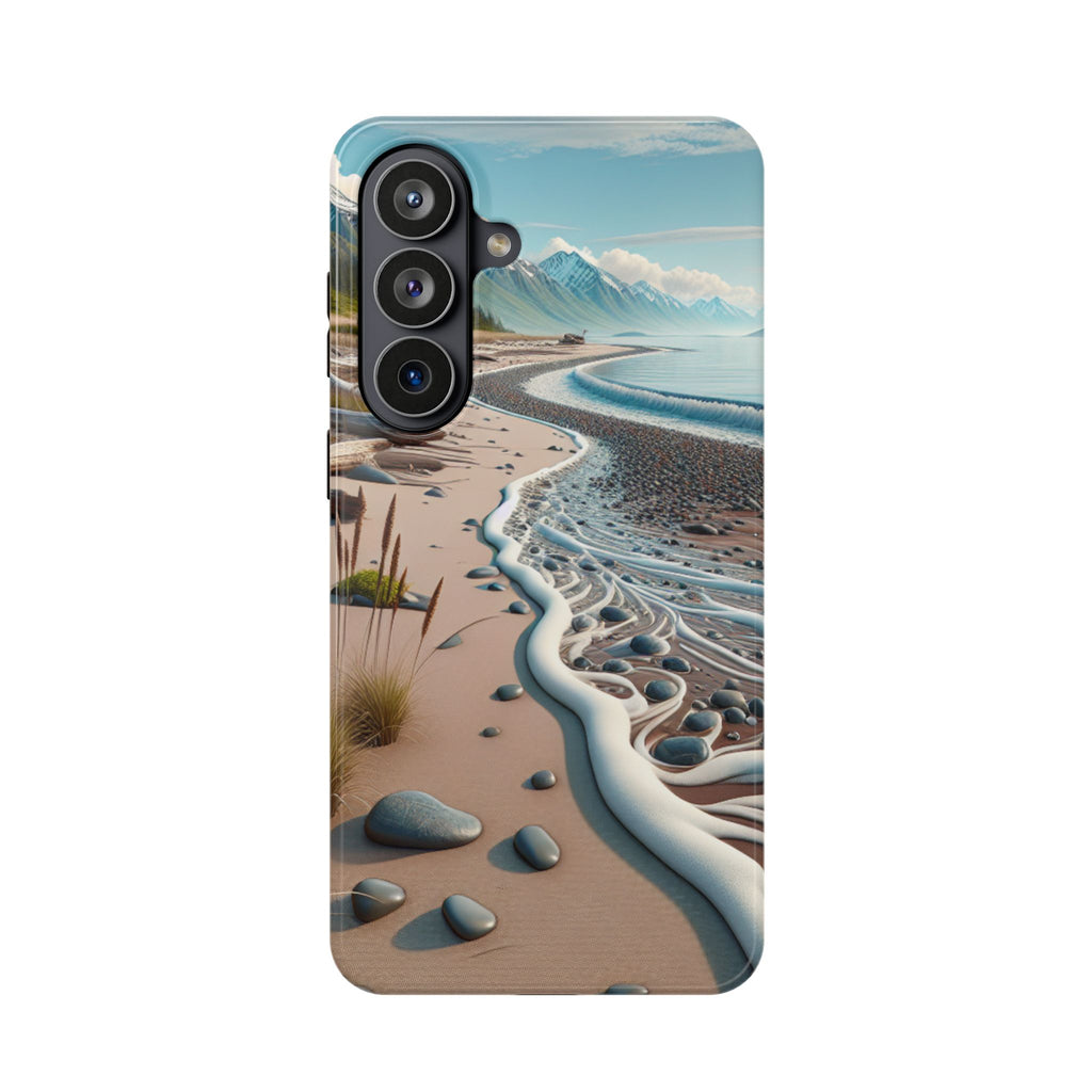 Beach Shoreline Phone Case — Coastal Wave Impact-Resistant Design